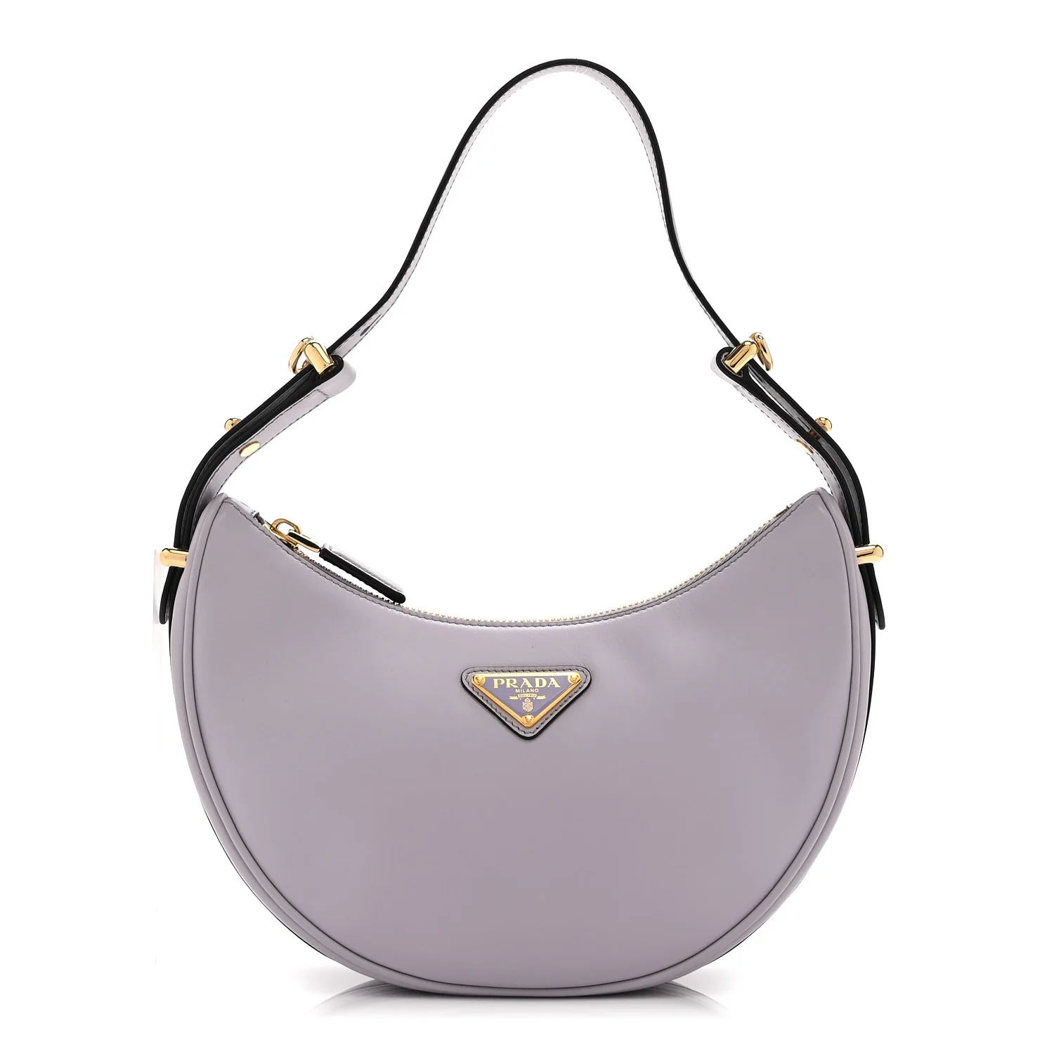 Soft Calfskin Arque Shoulder Bag Glicine