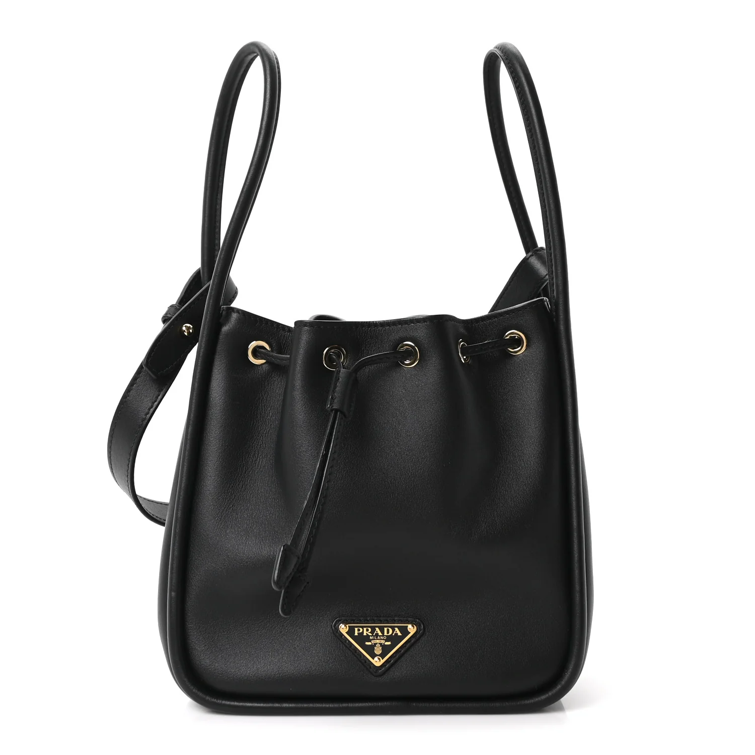 Soft Calfskin Mini Darling Bucket Bag Black