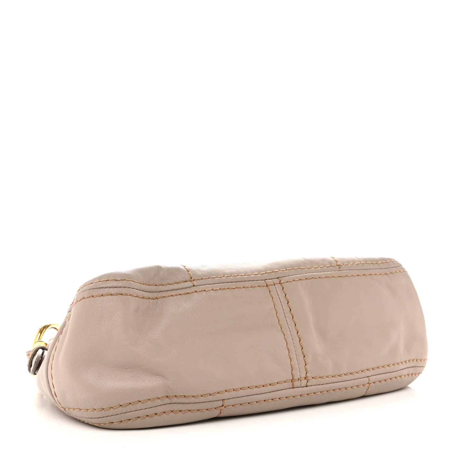 Soft Calfskin Stitched Shoulder Bag  Argilla - Image 4