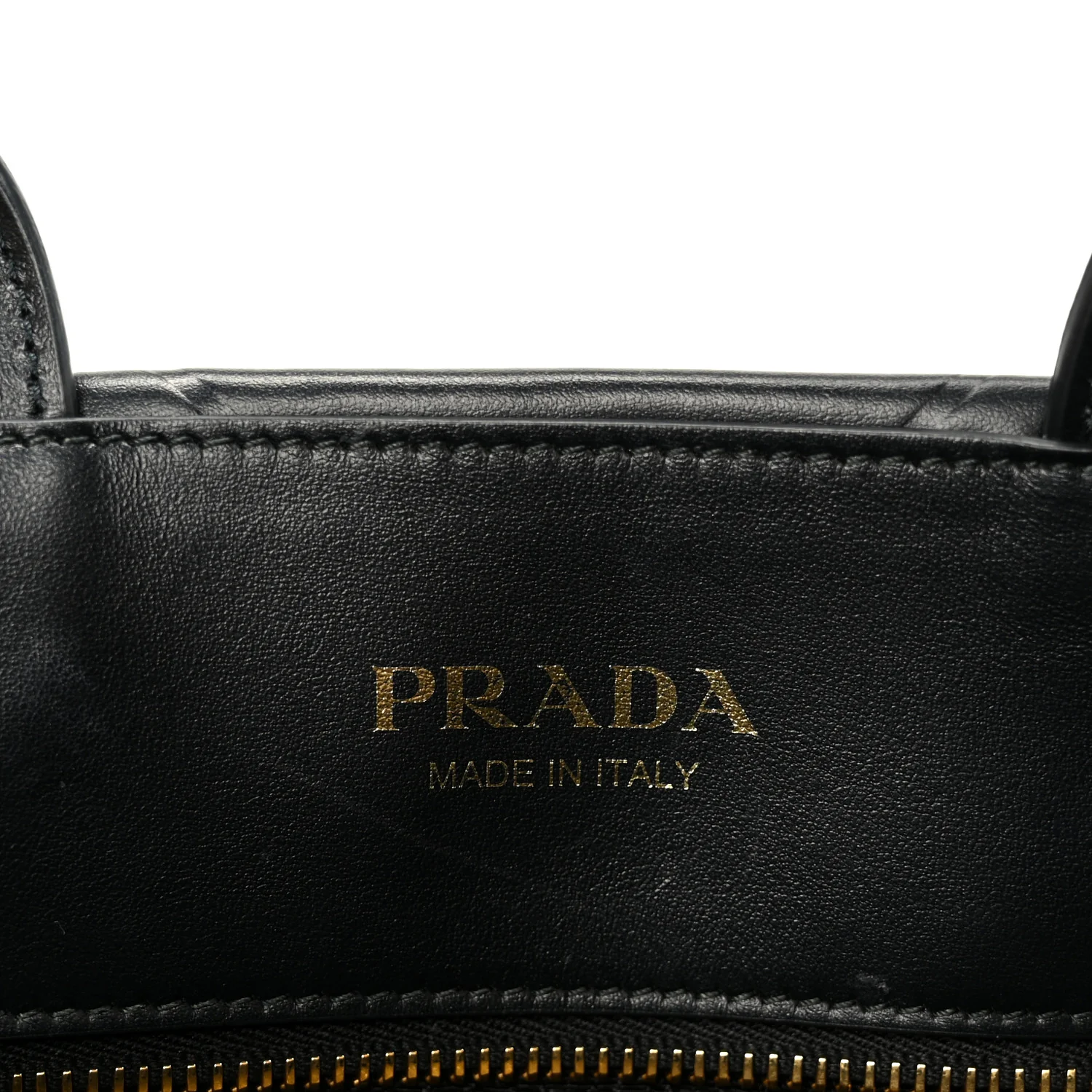 Soft Calfskin Triangolo Symbole Embossed Small Tote Black - Image 6