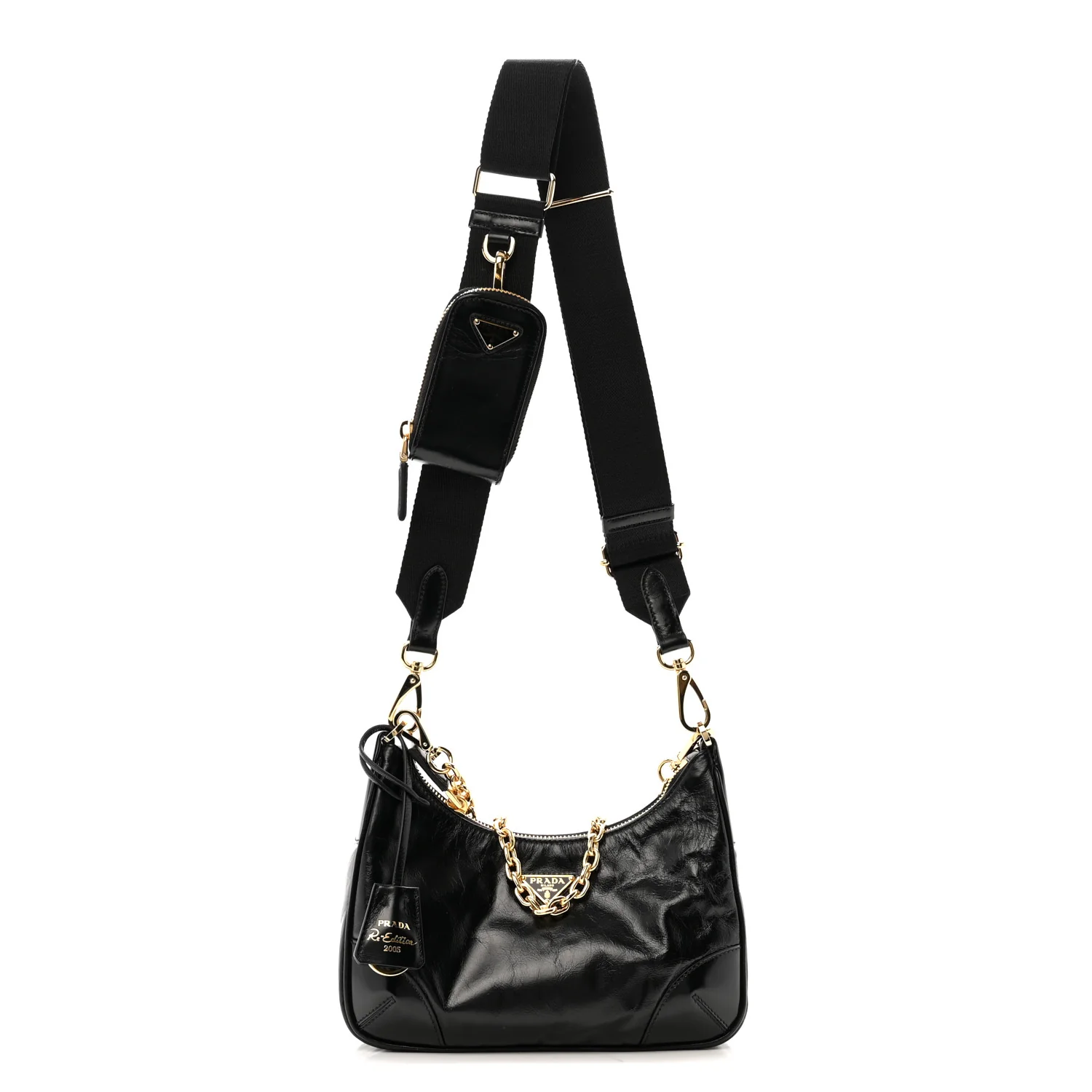 Soft Lux Calfskin Re-Edition 2005 Shoulder Bag Black