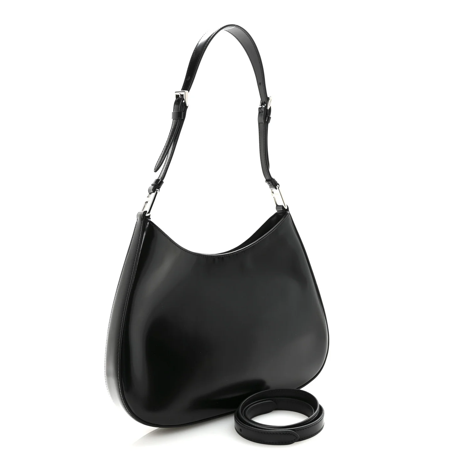Spazzolato Cleo Adjustable Strap Shoulder Bag  Black - Image 3