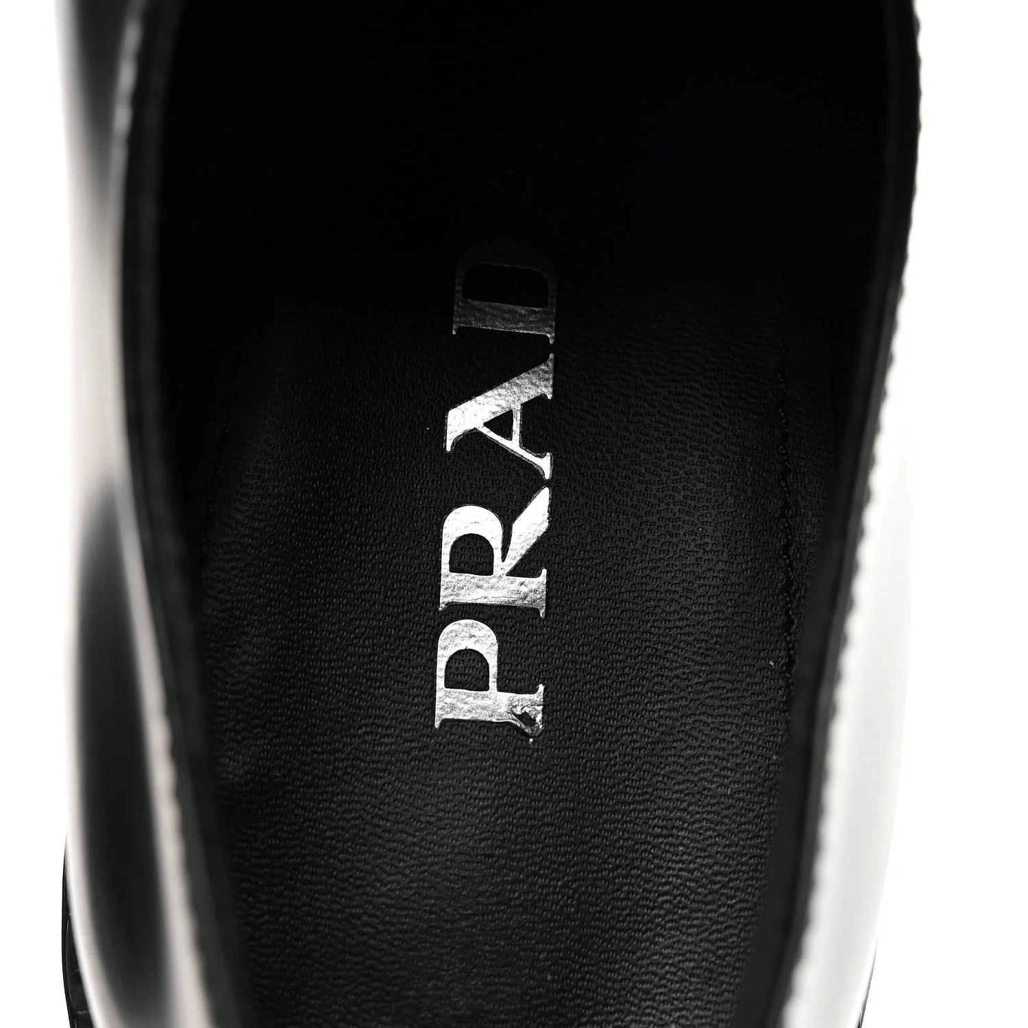 Spazzolato Metal Triangle Logo 50mm Loafers 36 Black - Image 8