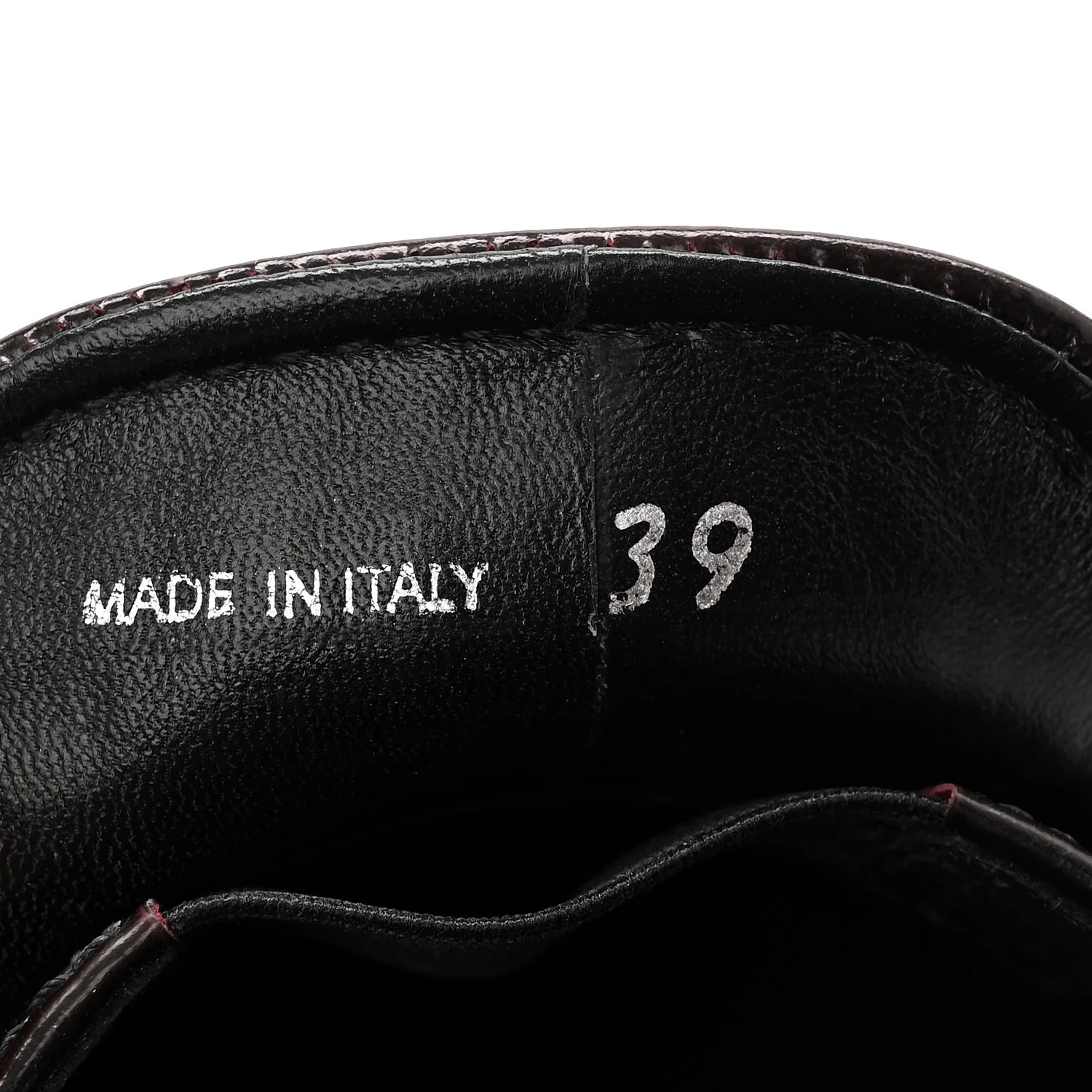 Spazzolato Metal Triangle Logo 50mm Loafers 39 Cordovan - Image 9