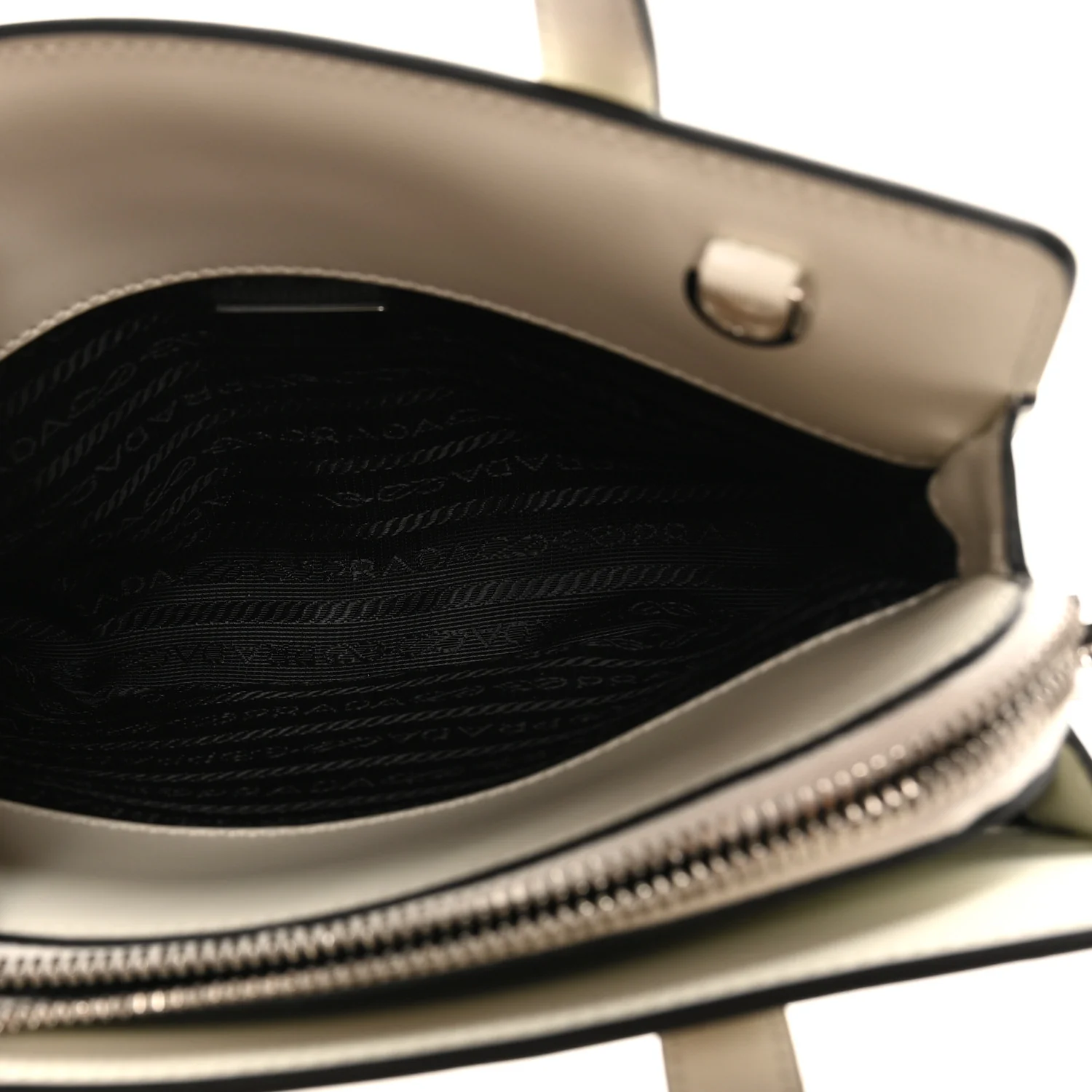 Spazzolato Mini Re-Edition 1995 Double Handle Handbag White - Image 5