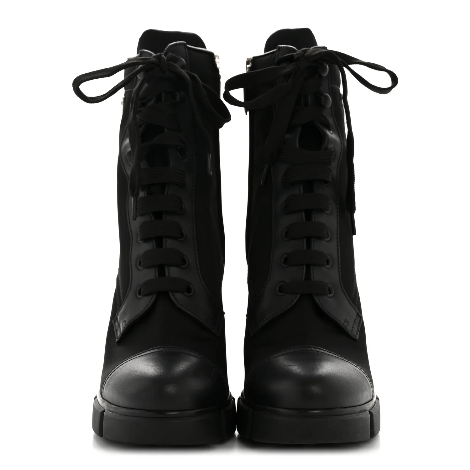Spazzolato Re-Nylon Metal Triangle Logo 110mm Ankle Boots 40 Black - Image 3