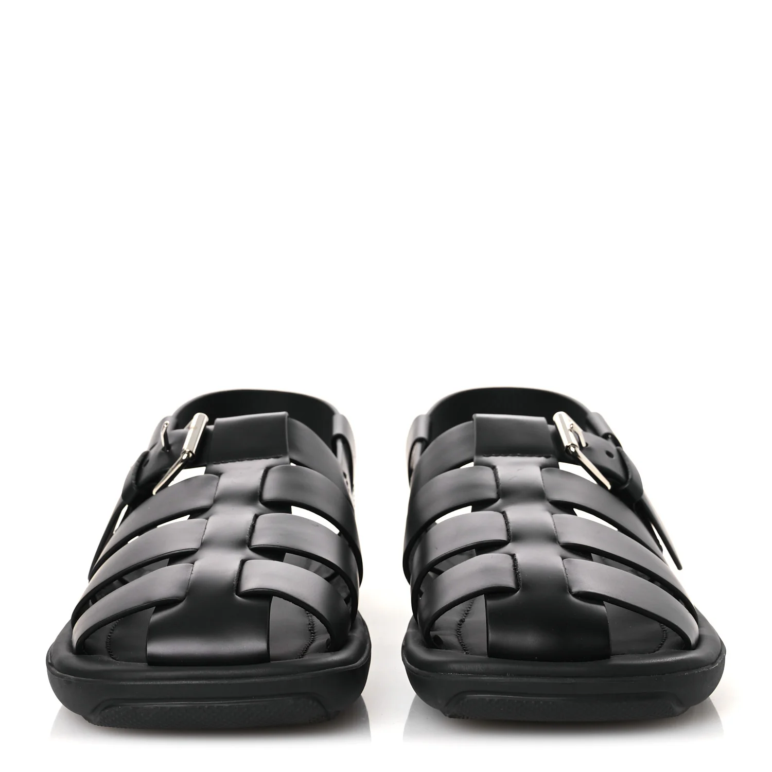 Spazzolato Rois Mens Fisherman Cage Sandals 9 Black - Image 3