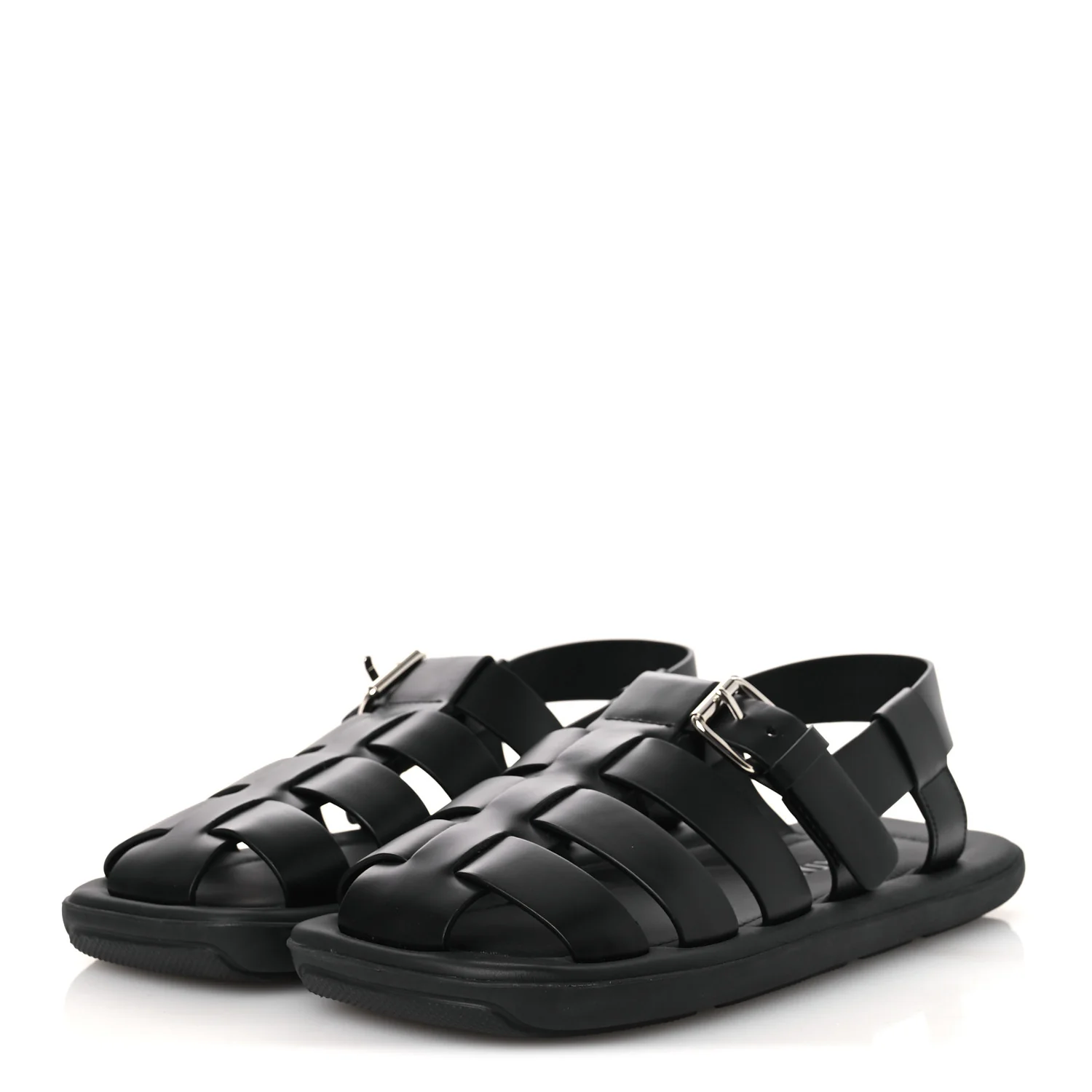 Spazzolato Rois Mens Fisherman Cage Sandals 9 Black - Image 4