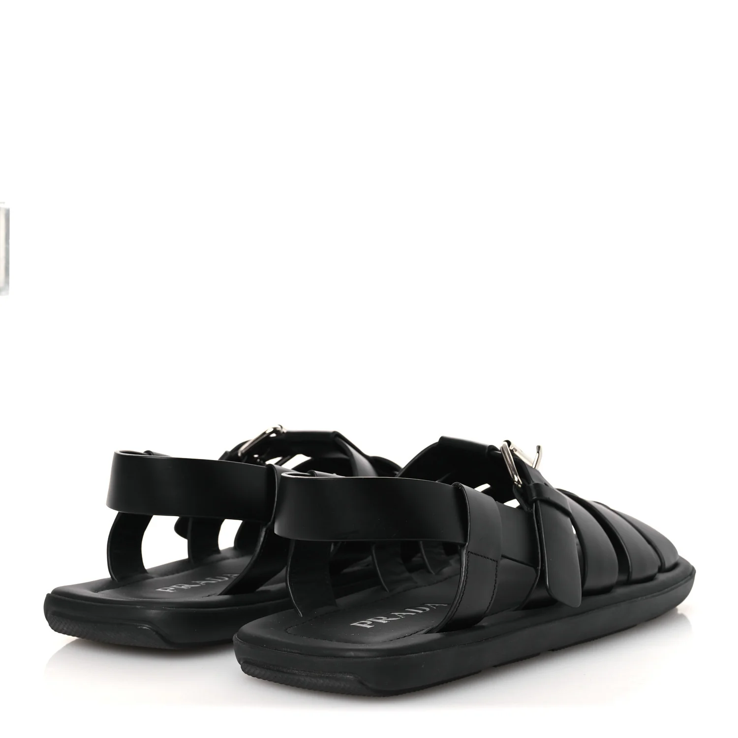 Spazzolato Rois Mens Fisherman Cage Sandals 9 Black - Image 5