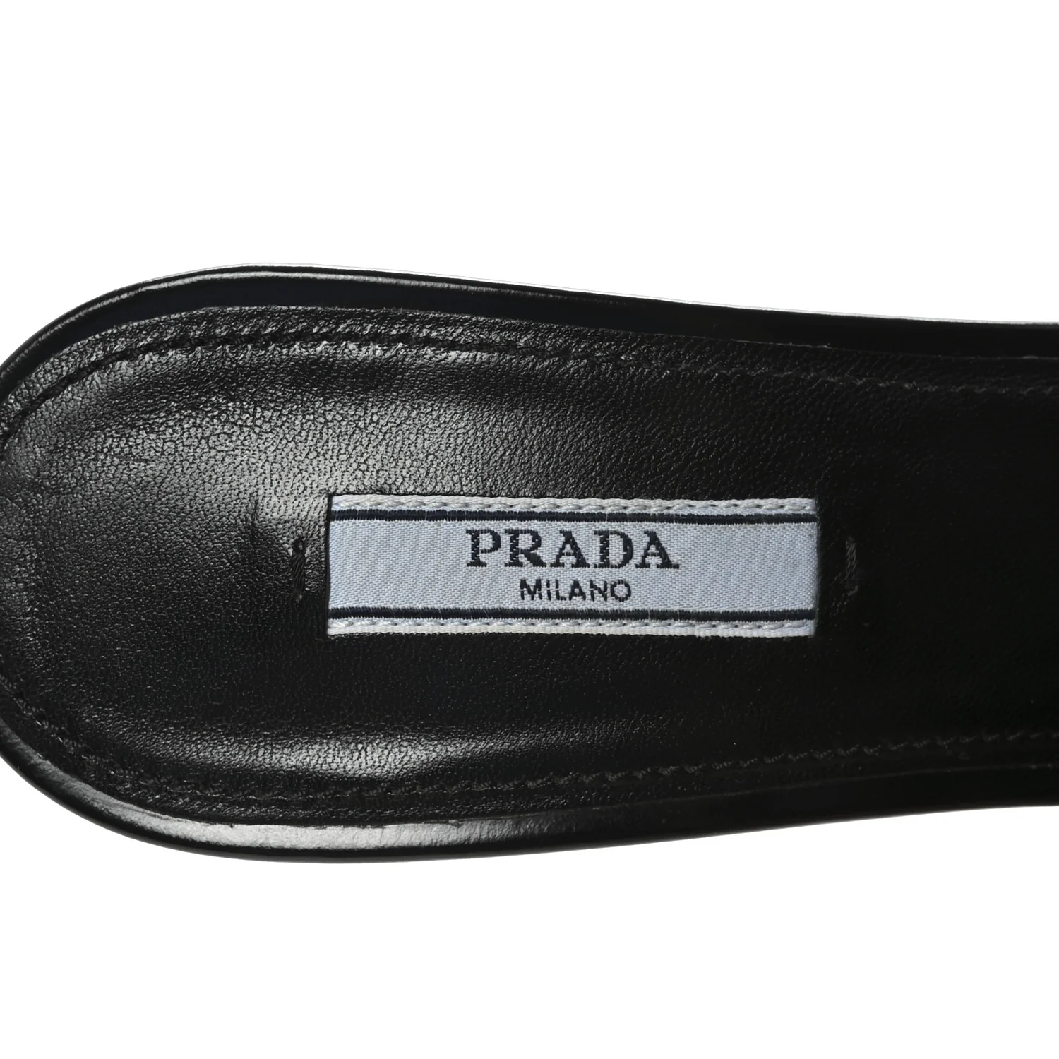Spazzolato Triangle Logo 65mm Slide Sandals 40 Black - Image 8