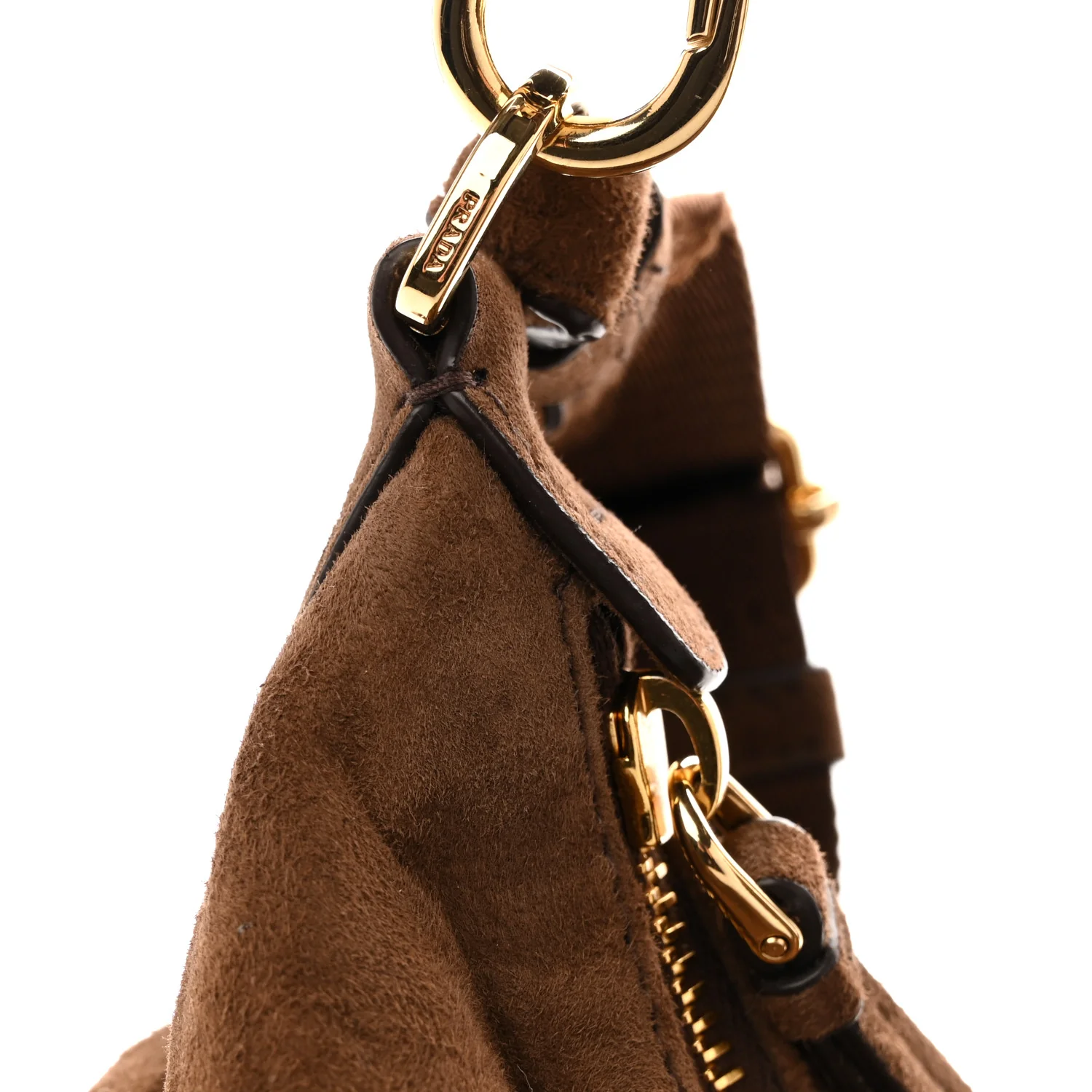 Suede Large Explore Shoulder Bag Cocoa Brown - Image 23