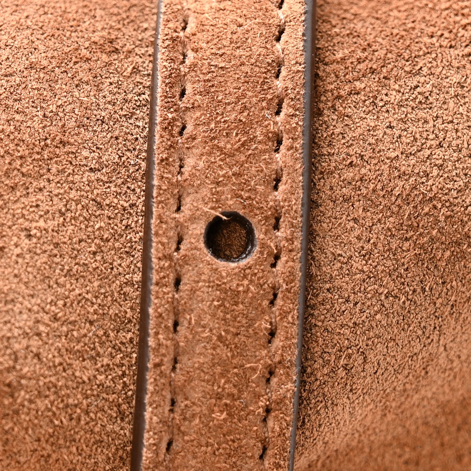 Suede Triangle Medium Bonnie Shoulder Bag Cacao - Image 15