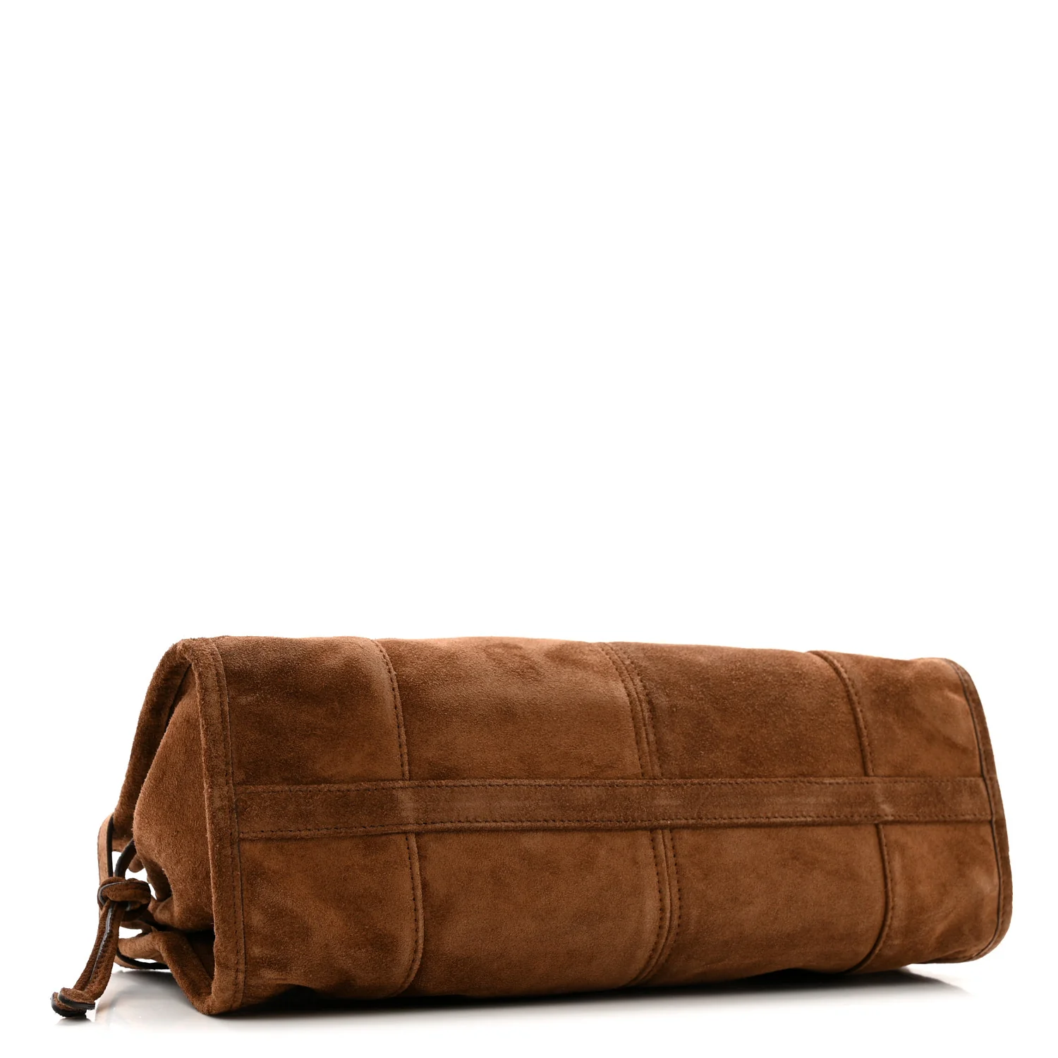 Suede Triangle Medium Bonnie Shoulder Bag Cacao - Image 4