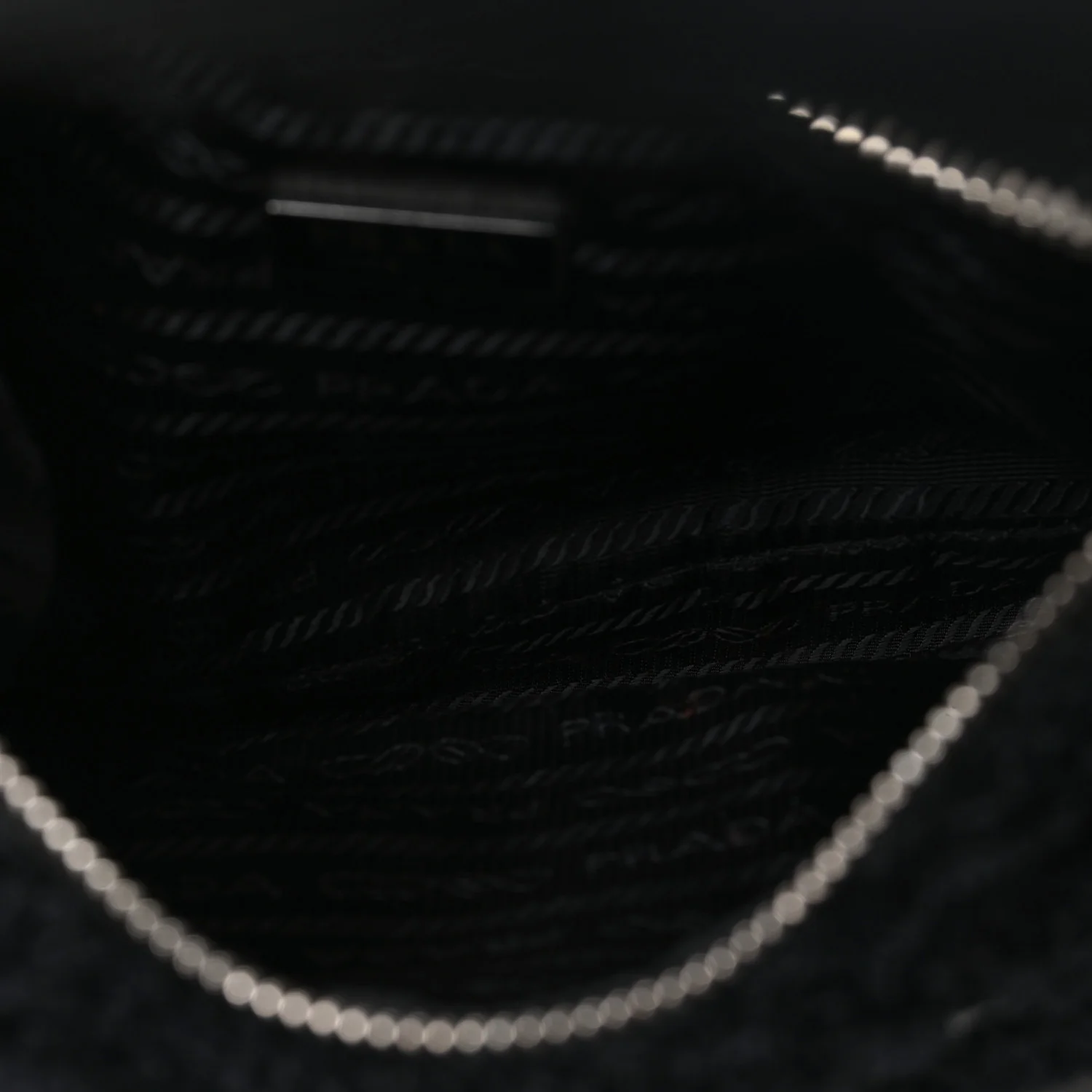 Terry Cloth Mini Re-Edition 2000 Bag Black White - Image 5