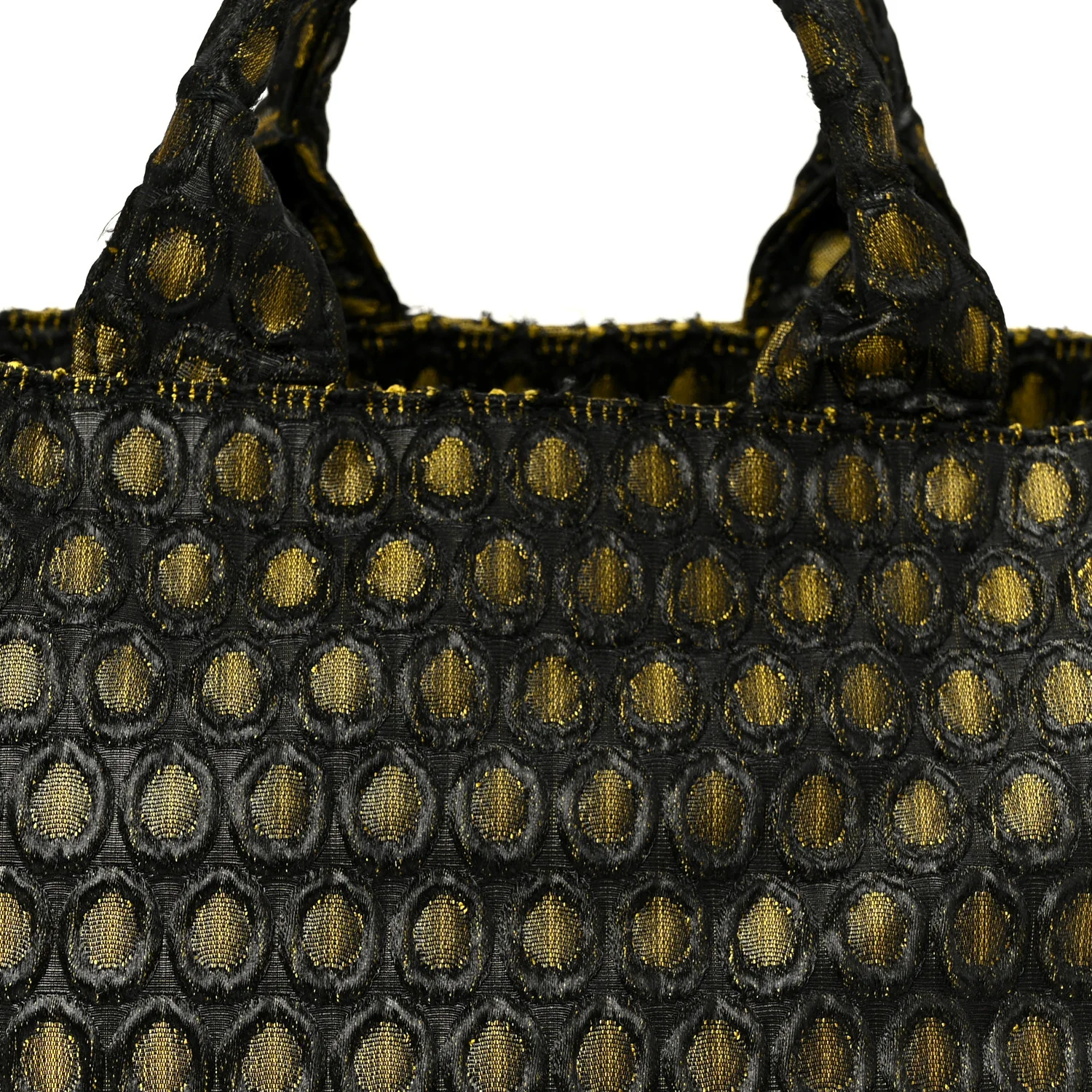 Tessuto Jacquard Canapa Tote Giallo - Image 8