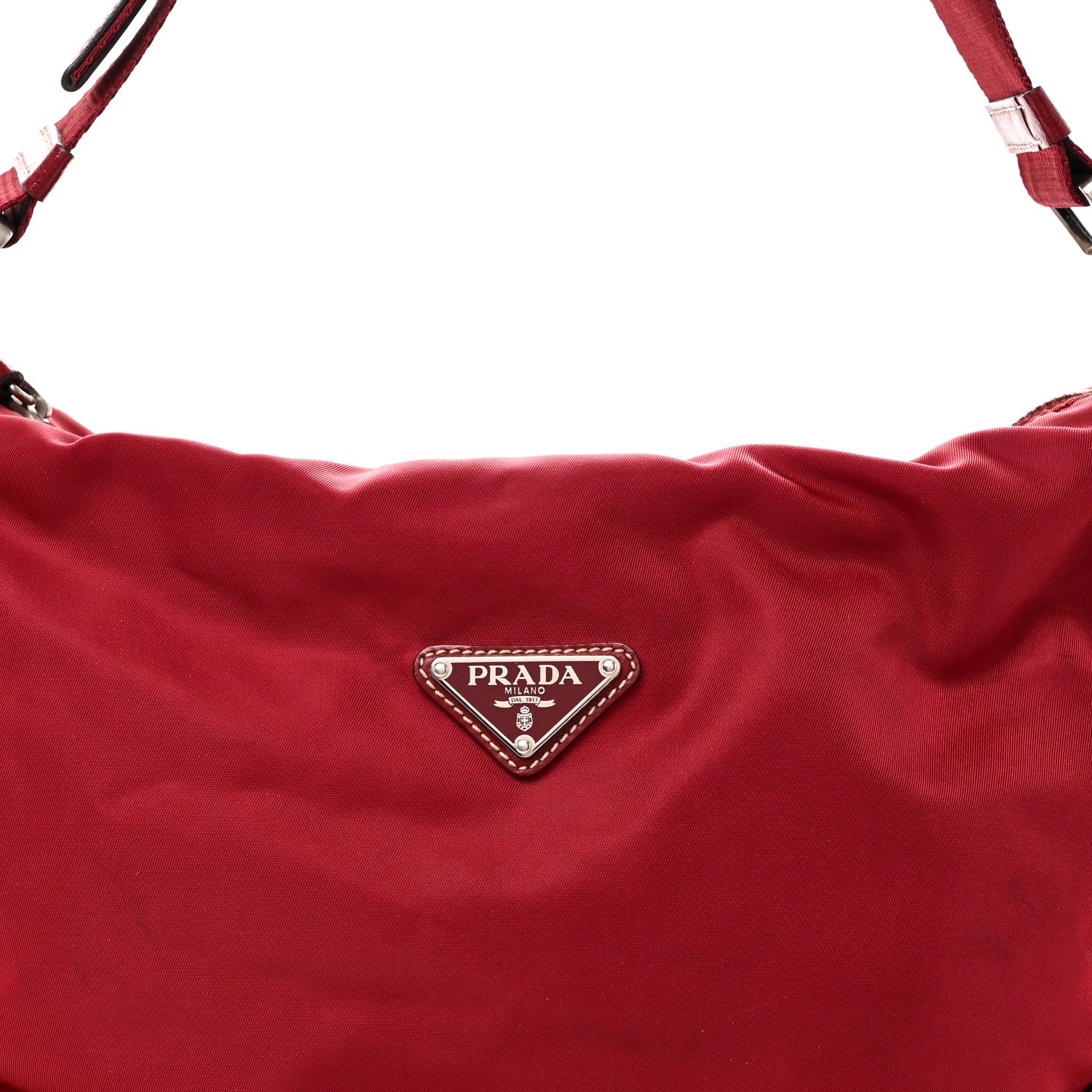 Tessuto Nylon Calfskin Hobo Fuoco - Image 7