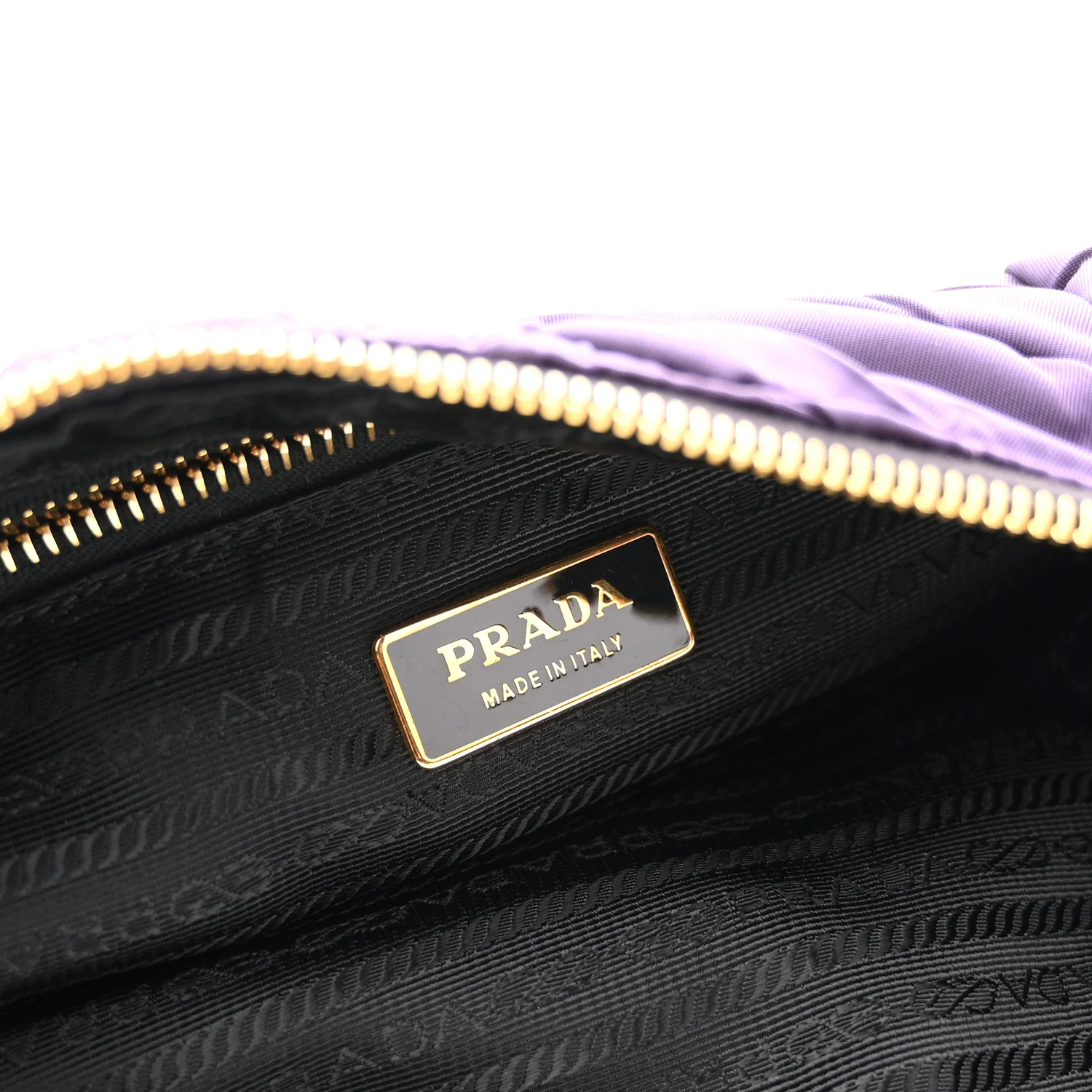 Tessuto Nylon Chevron Quilted Shoulder Bag Indaco - Image 6
