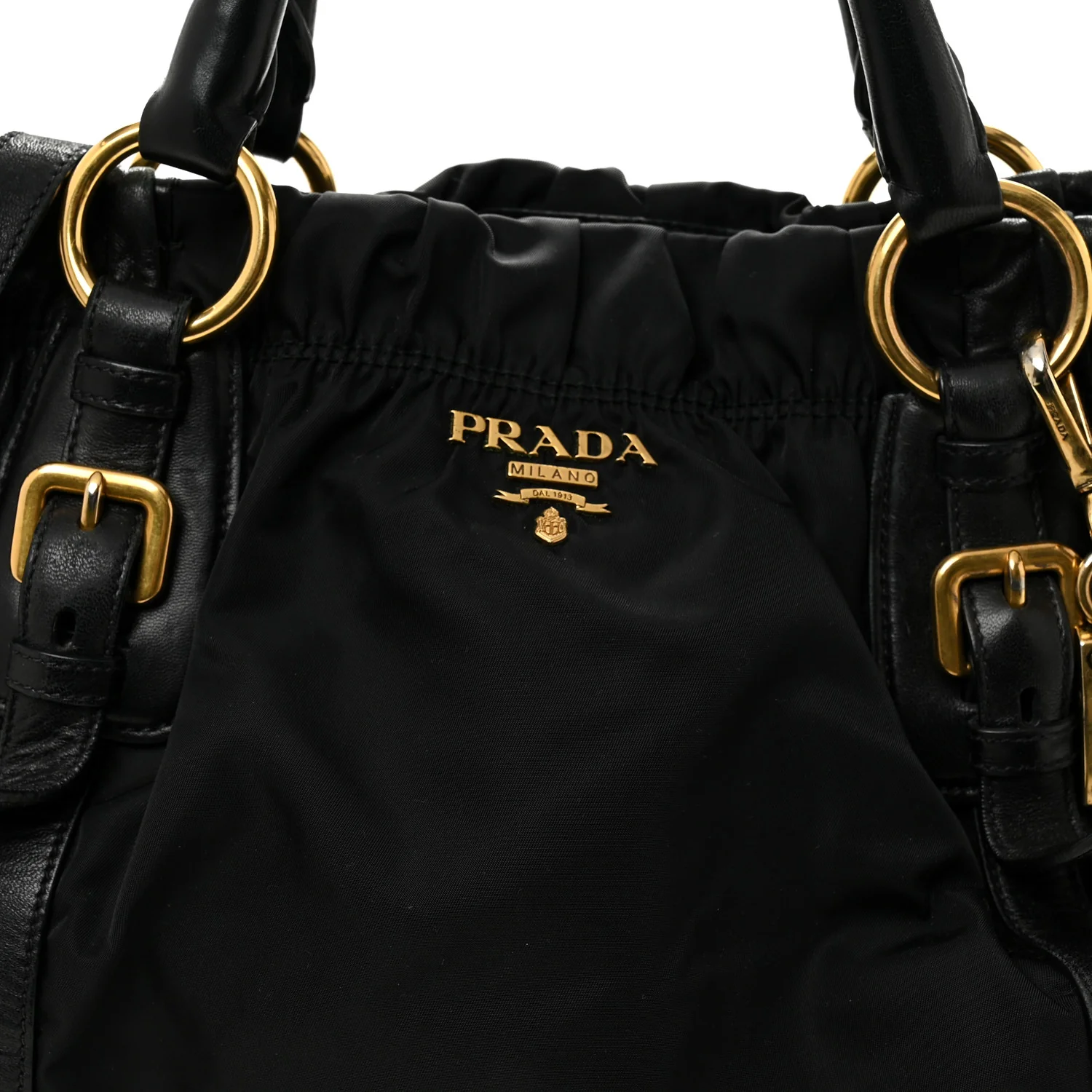Tessuto Nylon Gaufre Shopping Satchel Black - Image 8