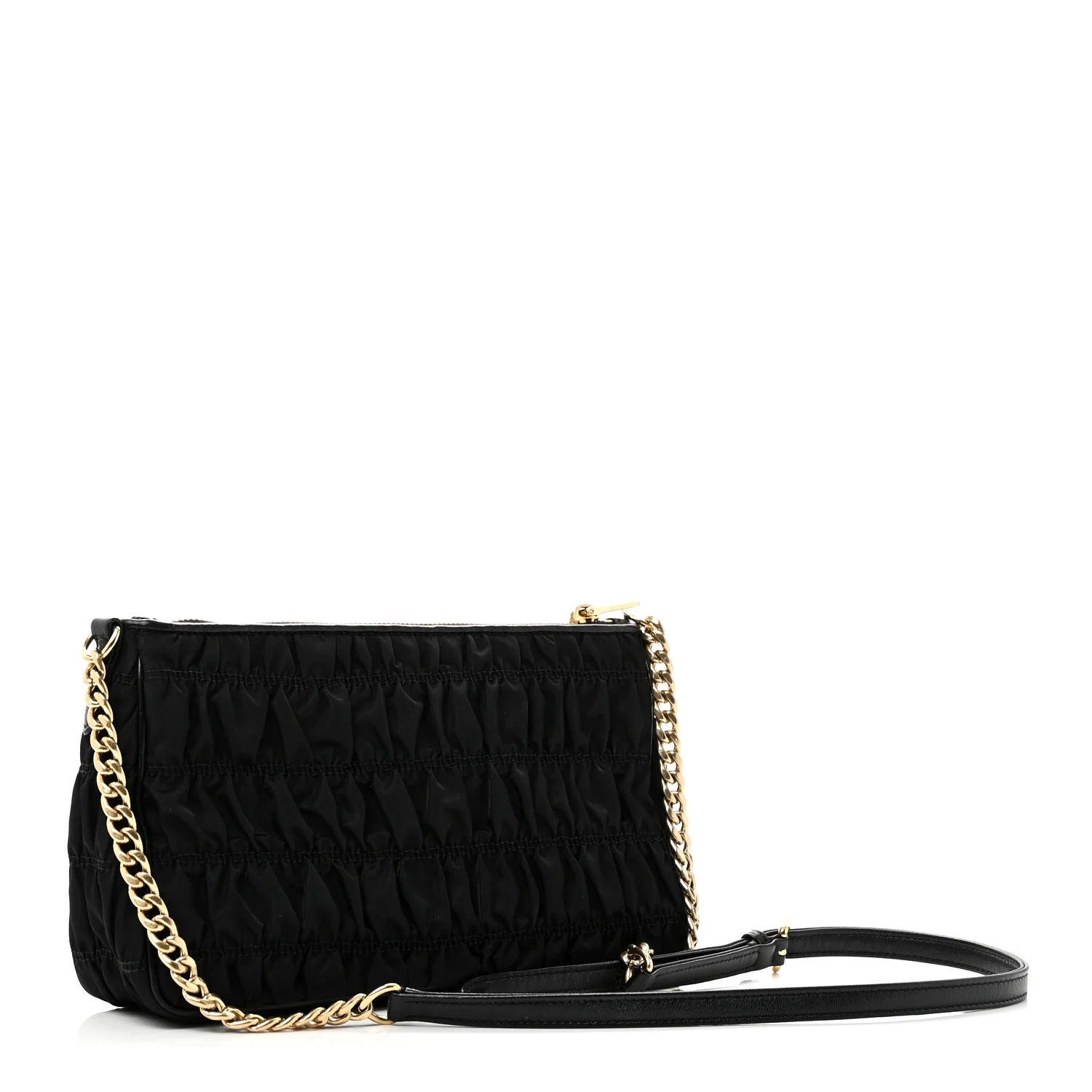 Tessuto Nylon Gaufre Shoulder Bag Black - Image 3