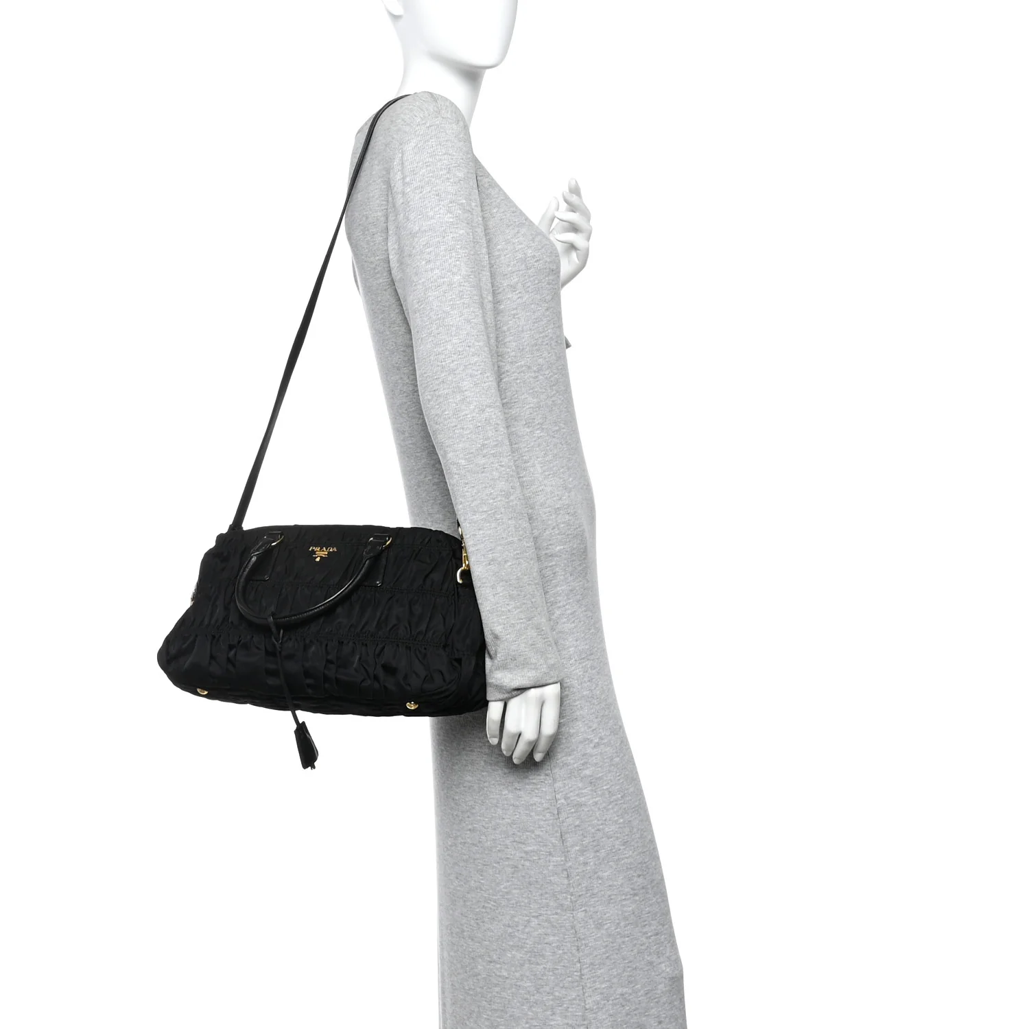 Tessuto Nylon Gaufre Tote Black - Image 2