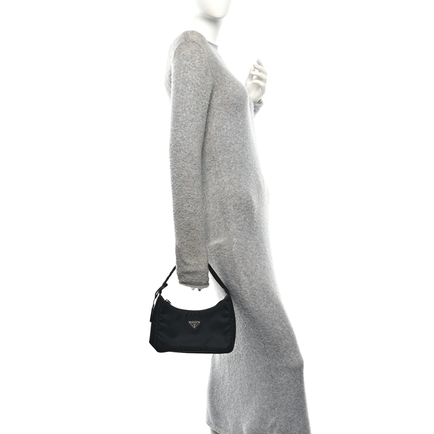Tessuto Nylon Mini Re-Edition 2000 Bag Black - Image 2