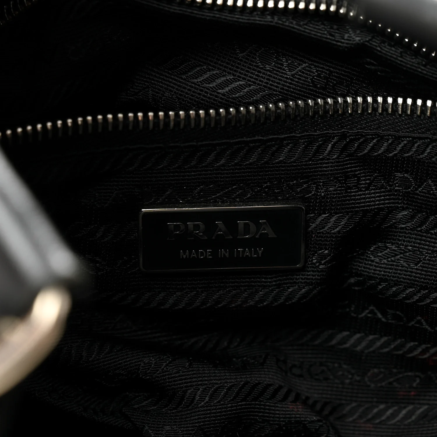 Tessuto Nylon Moon Shoulder Bag Black - Image 6
