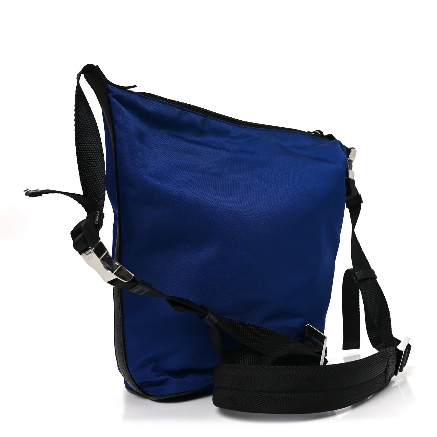 Tessuto Nylon Palm Tree Print Bucket Bag Bluette - Image 3