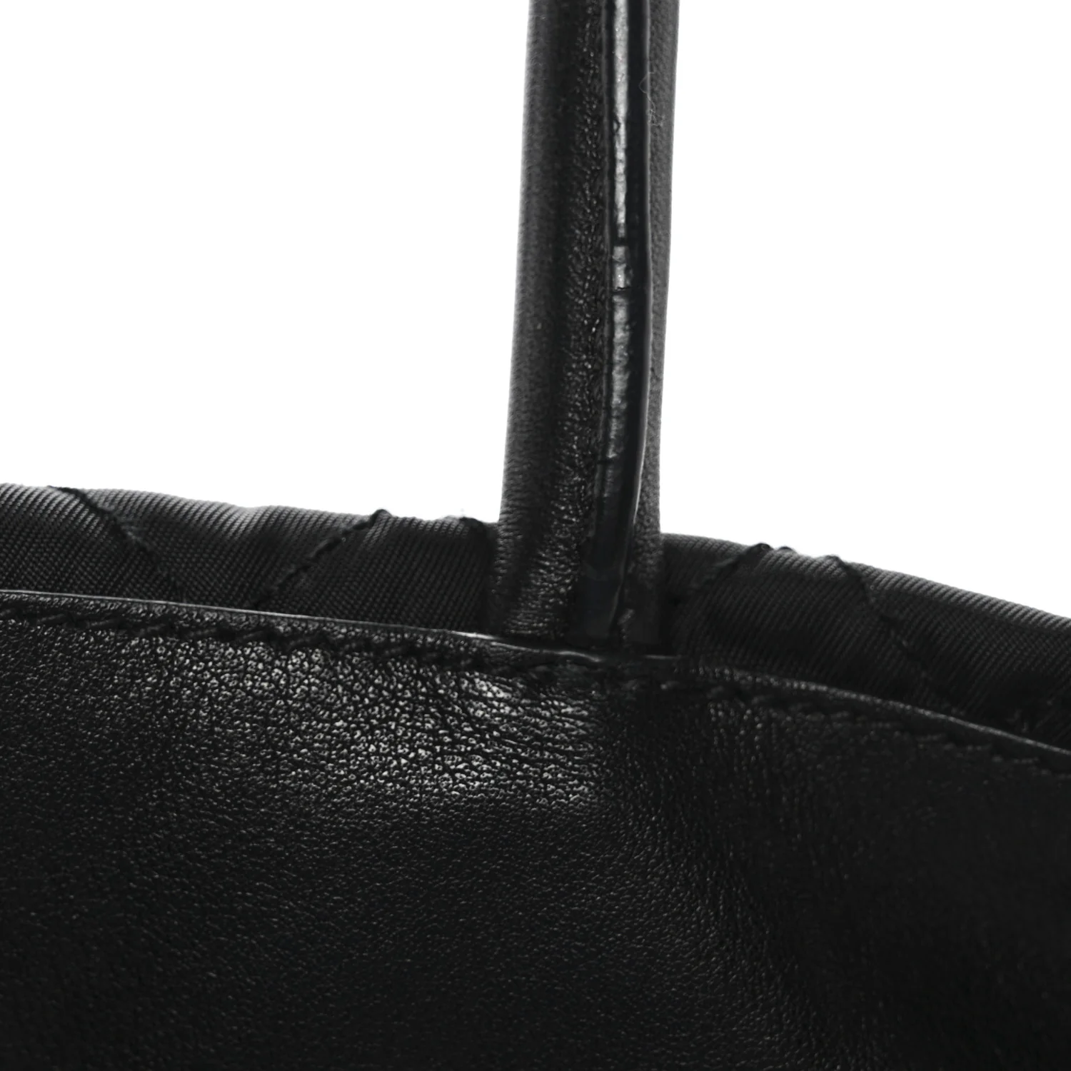 Tessuto Nylon Quilted Shopping Tote Black - Image 11