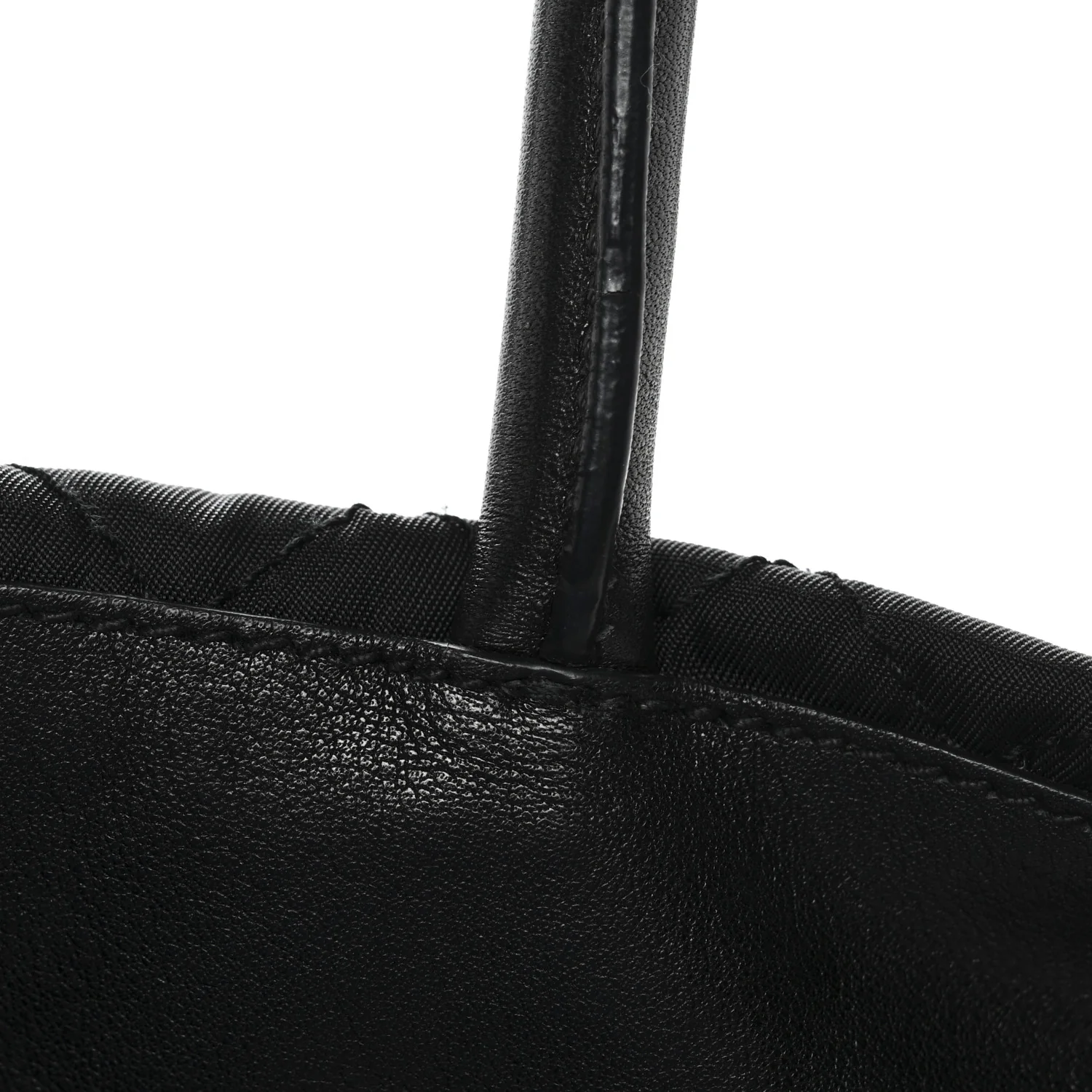 Tessuto Nylon Quilted Shopping Tote Black - Image 12