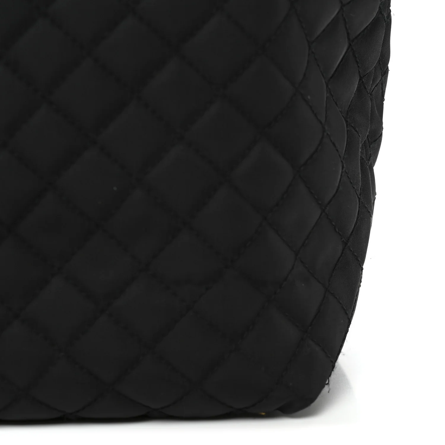 Tessuto Nylon Quilted Shopping Tote Black - Image 13