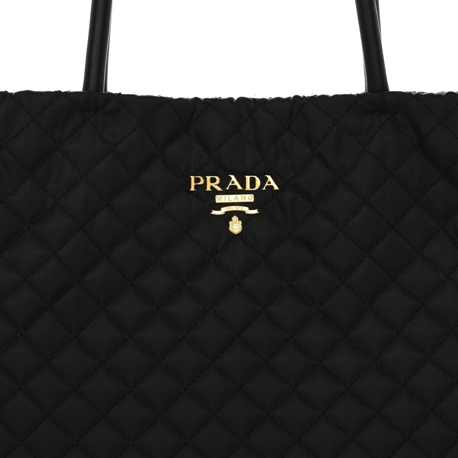 Tessuto Nylon Quilted Shopping Tote Black - Image 7