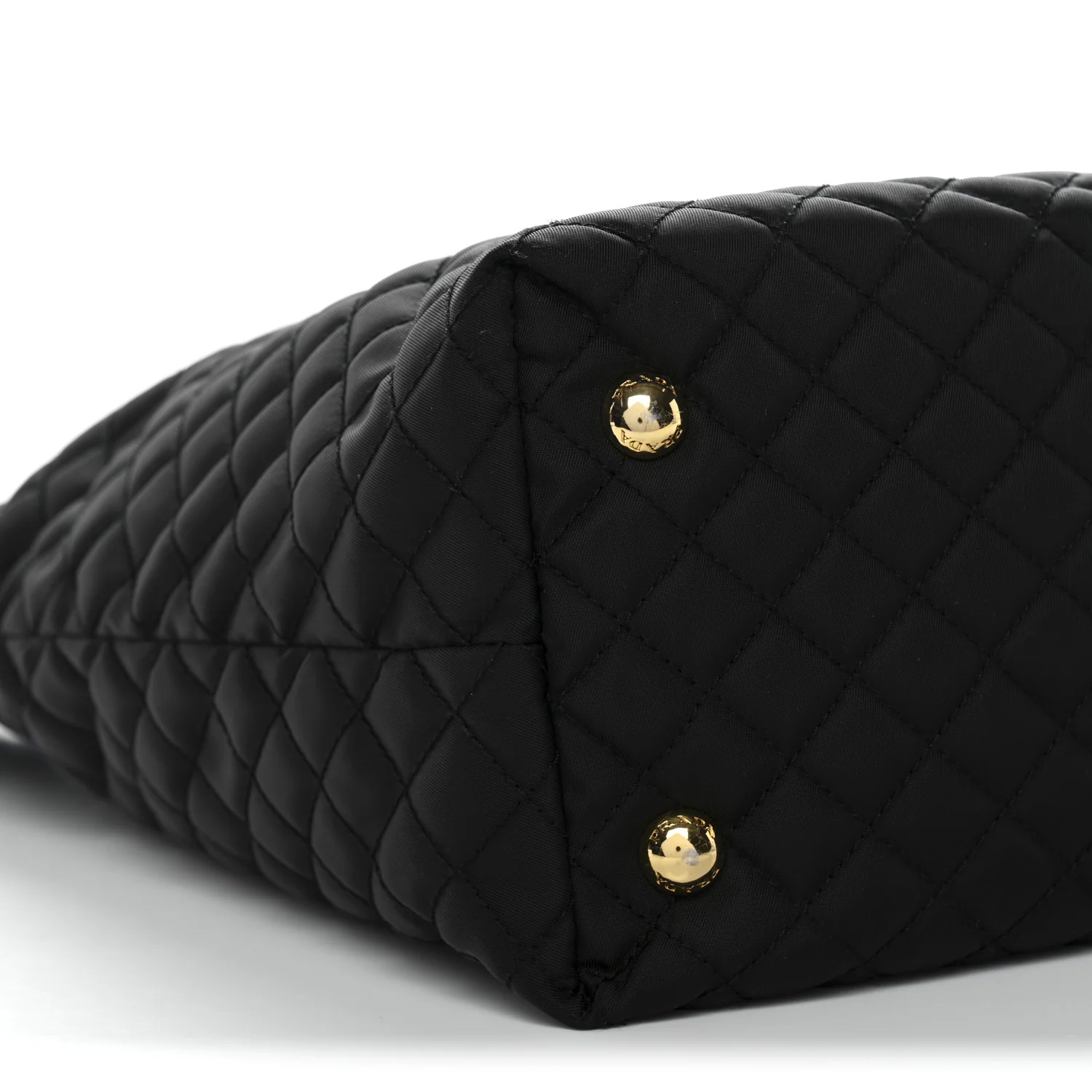 Tessuto Nylon Quilted Shopping Tote Black - Image 8