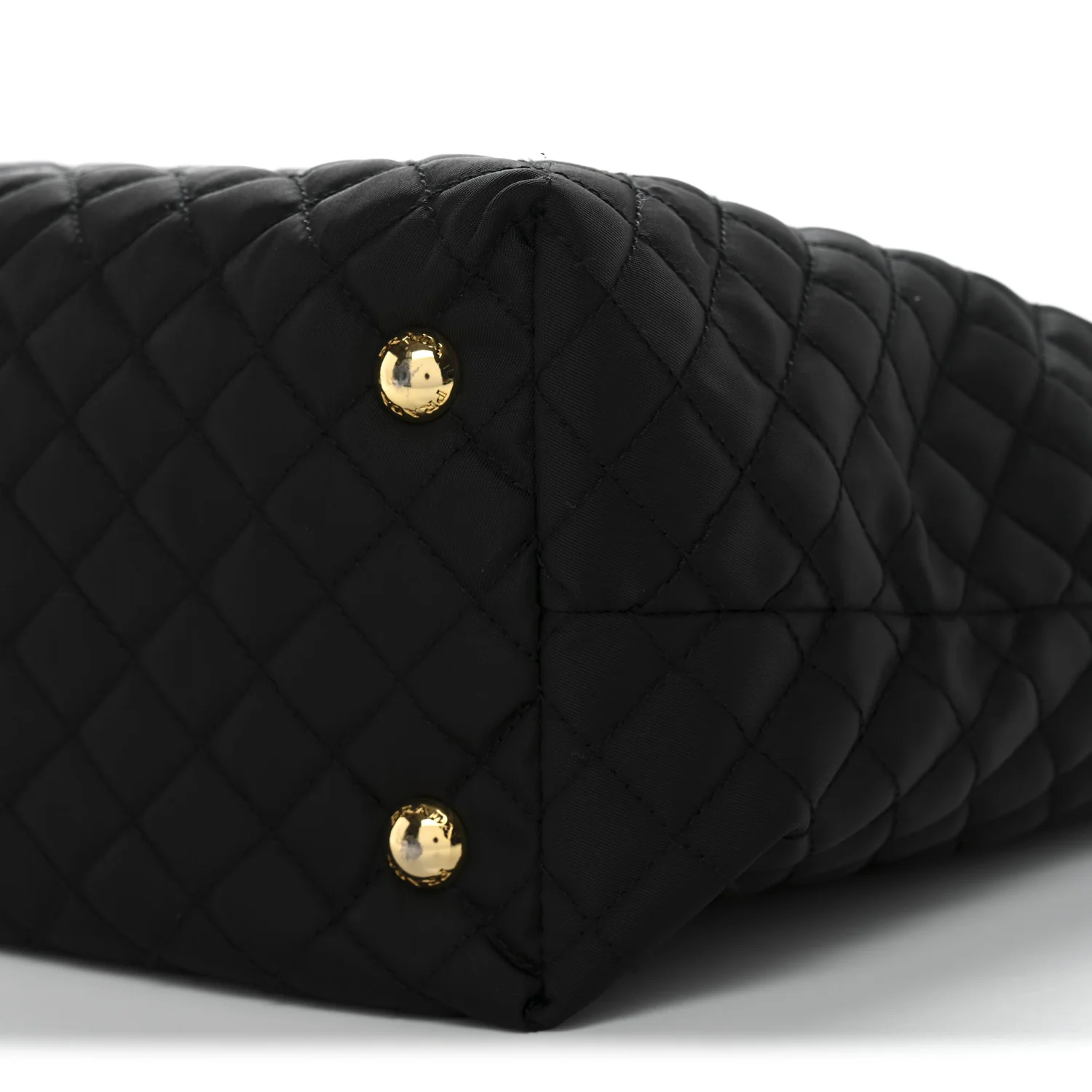 Tessuto Nylon Quilted Shopping Tote Black - Image 9