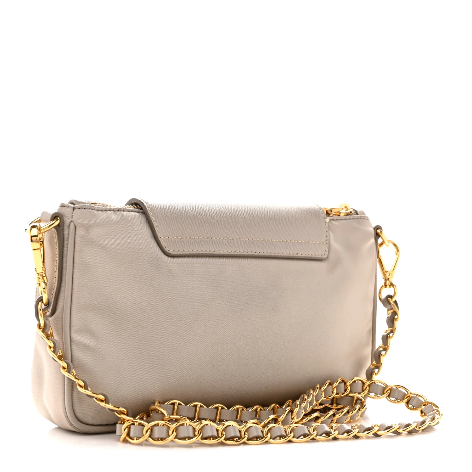 Tessuto Nylon Saffiano Crossbody Bag Pomice - Image 3