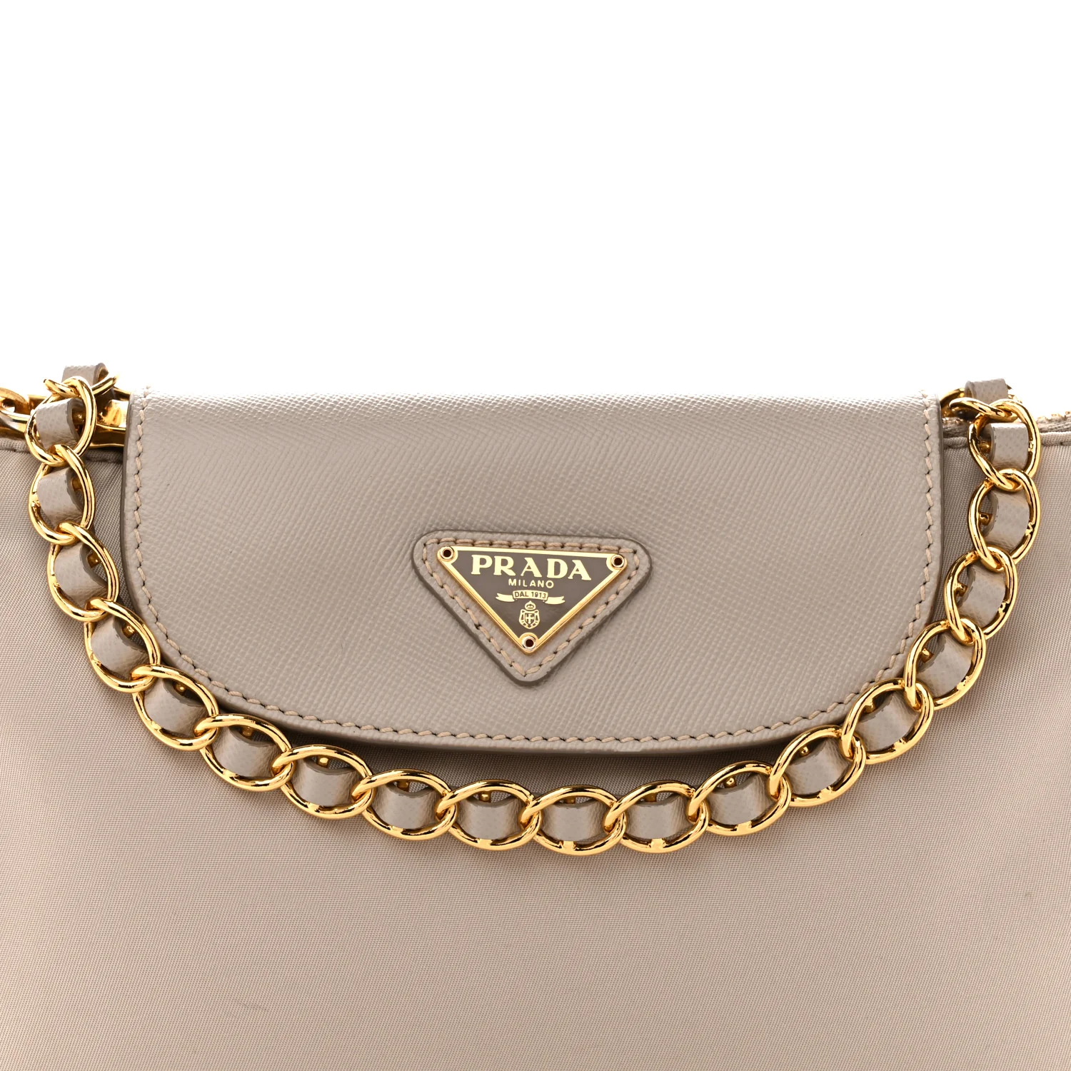 Tessuto Nylon Saffiano Crossbody Bag Pomice - Image 8