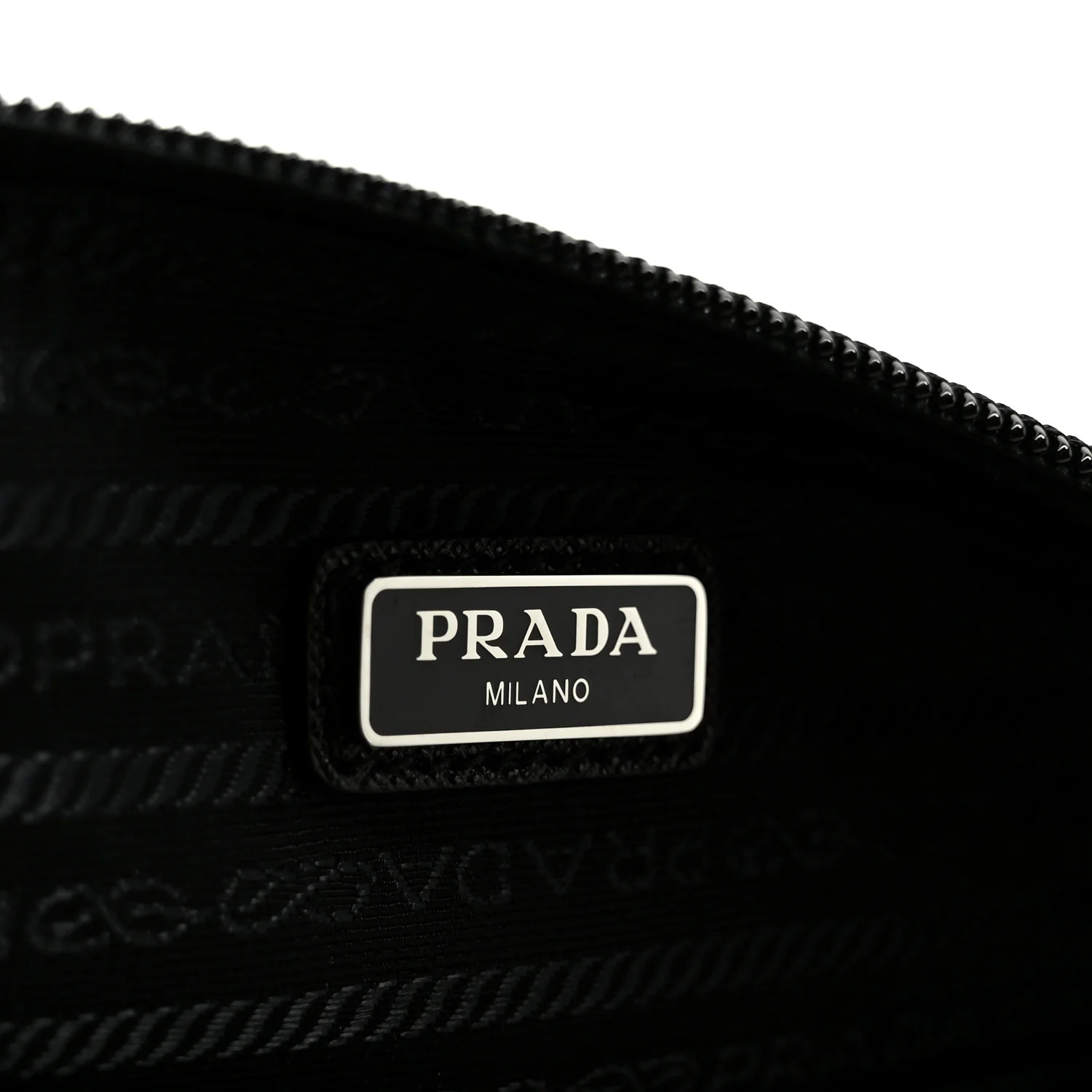 Tessuto Nylon Saffiano Flat Pouch Black - Image 6
