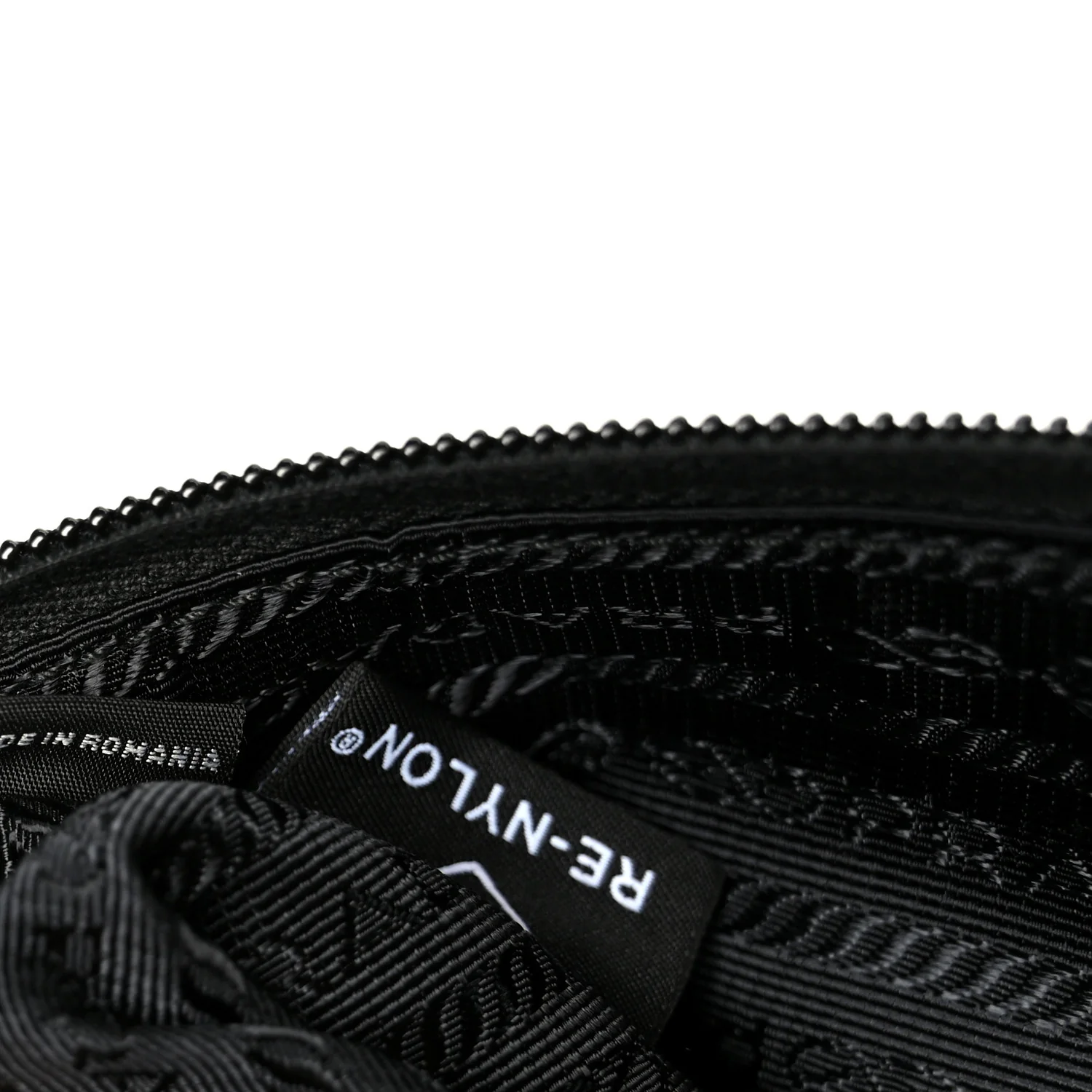 Tessuto Nylon Saffiano Flat Pouch Black - Image 7
