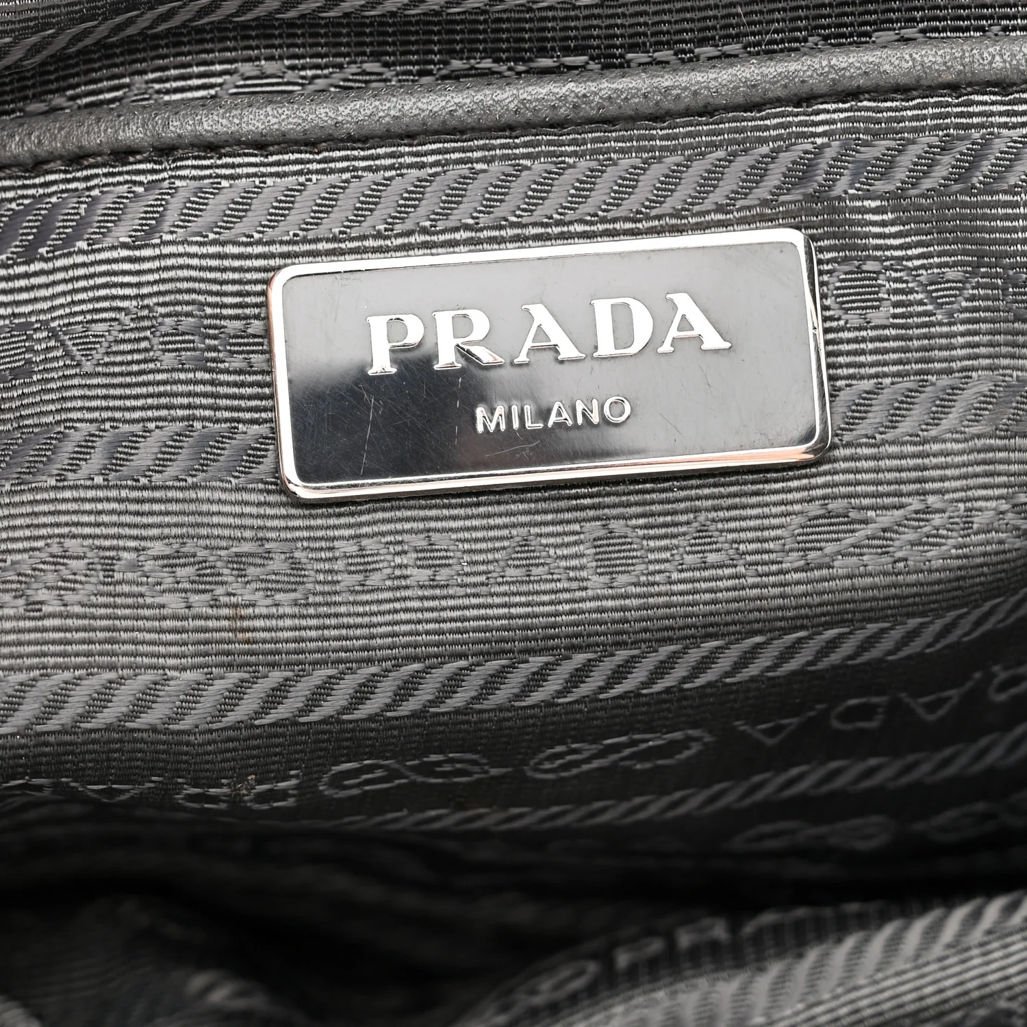 Tessuto Nylon Saffiano Medium Backpack Anthracite - Image 6