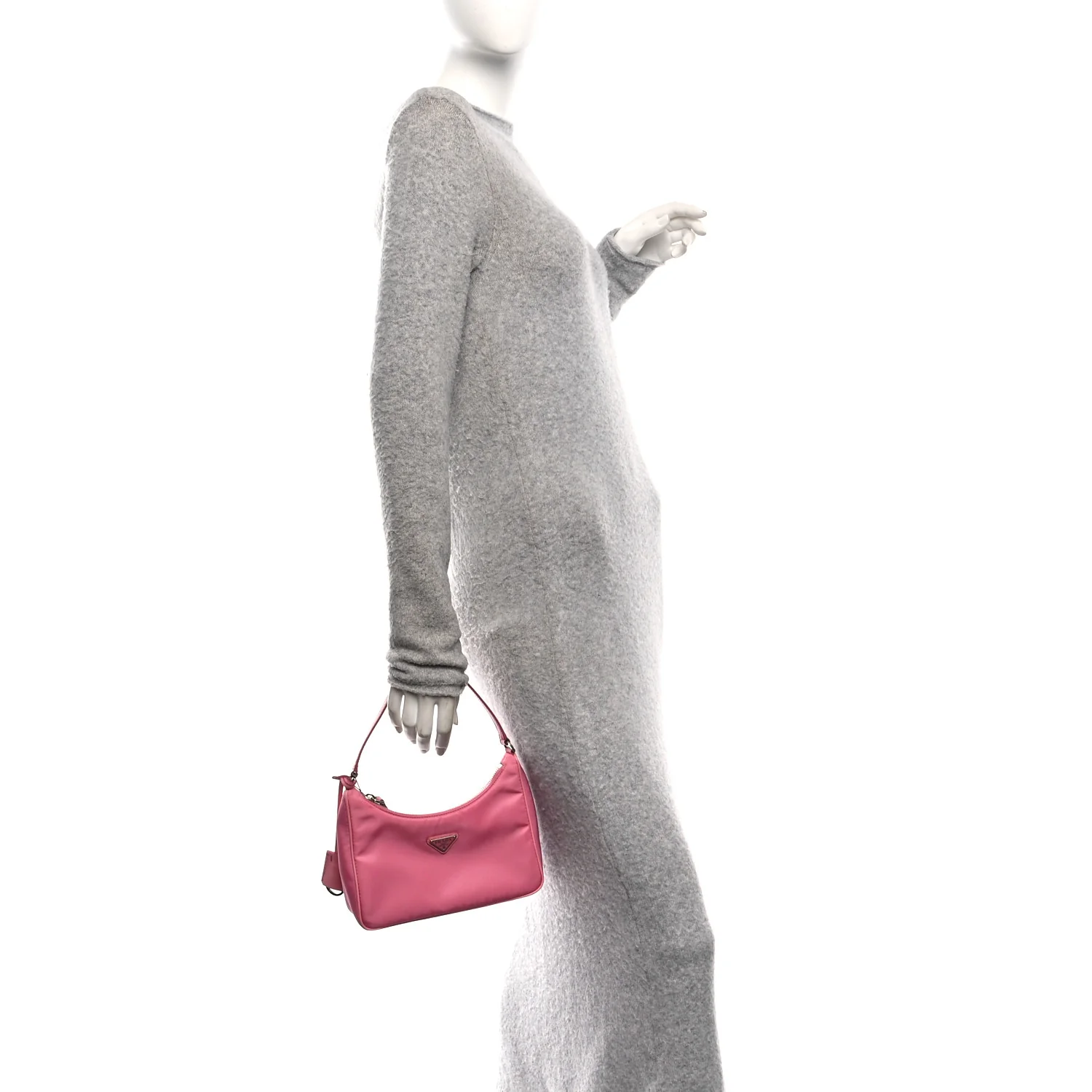 Tessuto Nylon Saffiano Mini Re-Edition 2005 Bag Begonia - Image 2