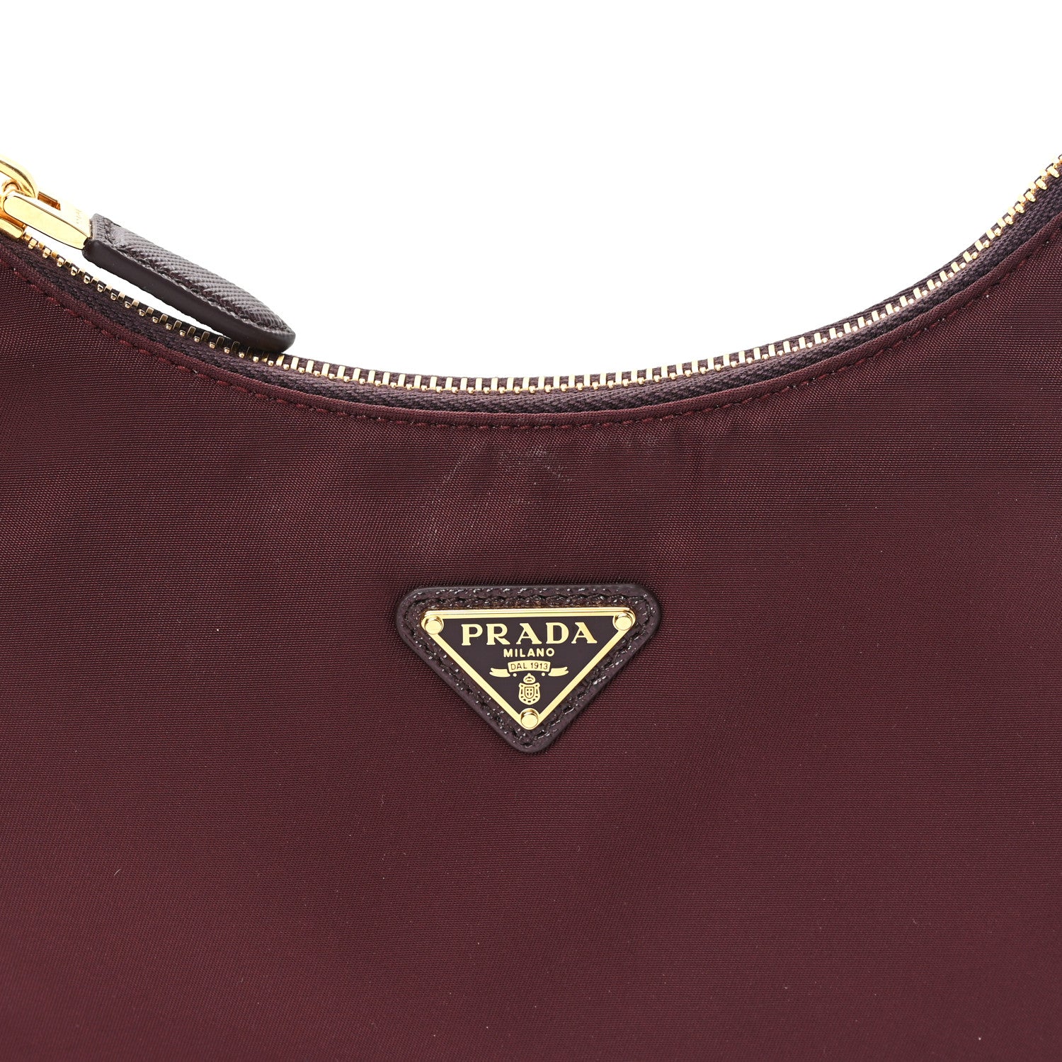 Tessuto Nylon Saffiano Mini Re-Edition 2005 Bag Bordeaux - Image 7