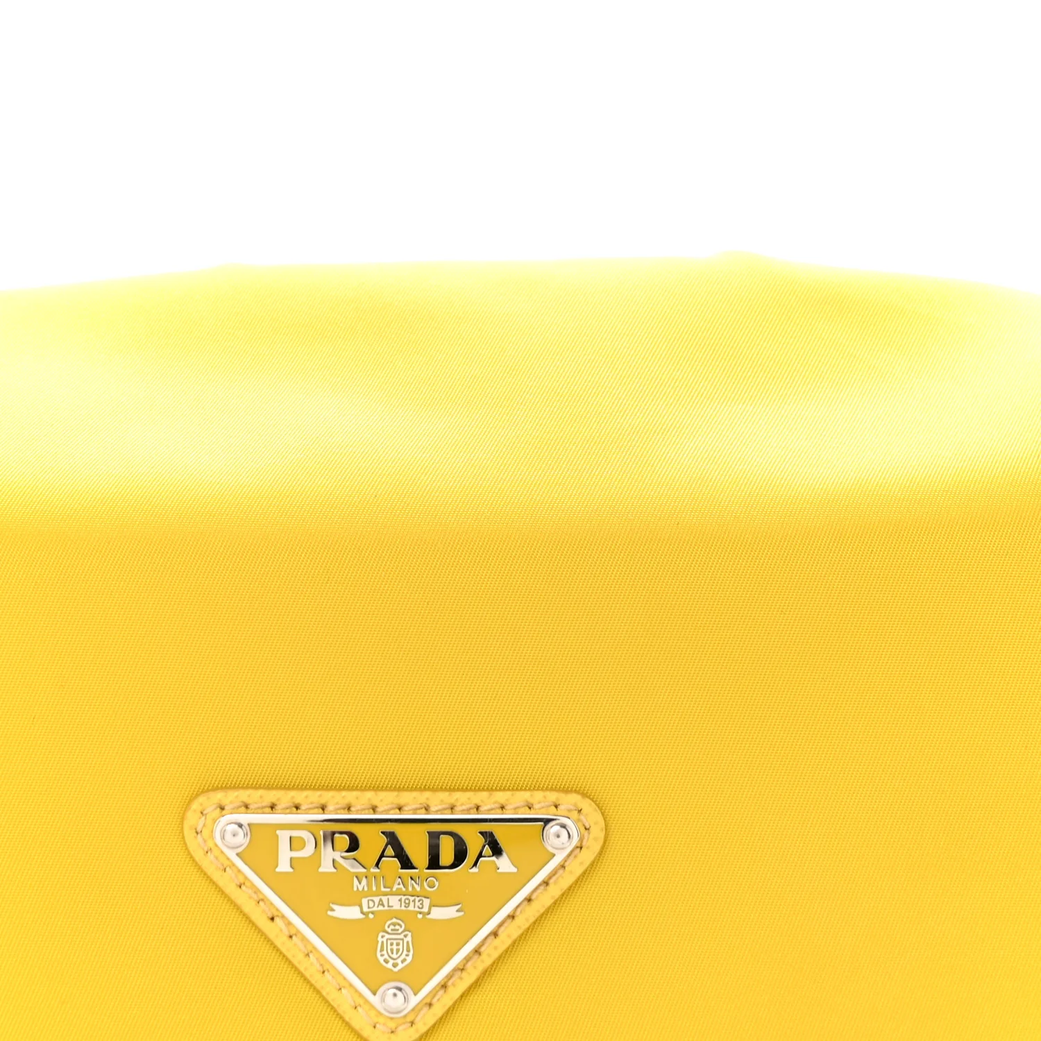 Tessuto Nylon Saffiano Pocket Double Snap Buckle Messenger Shoulder Bag Giallo - Image 7