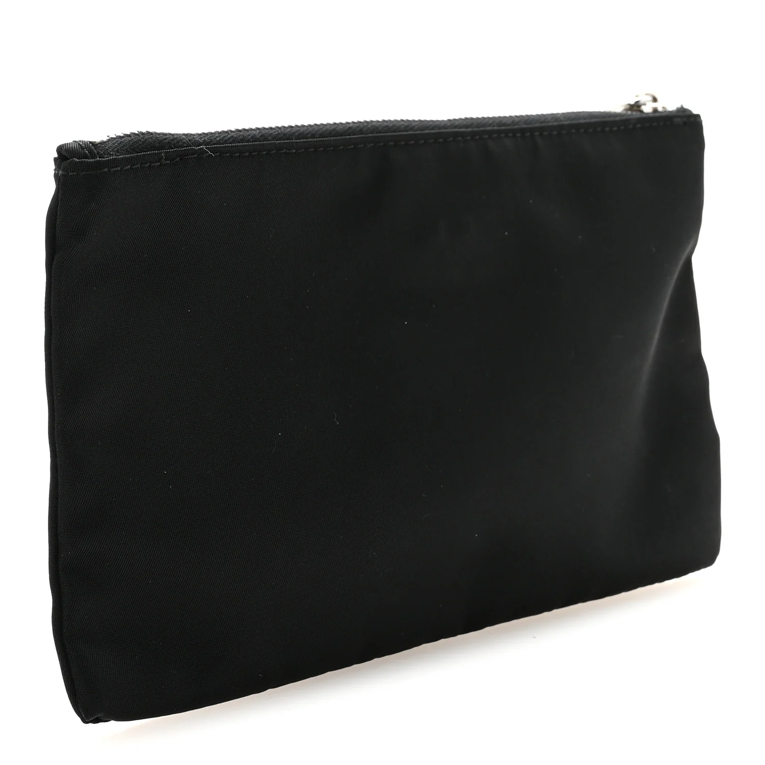 Tessuto Nylon Saffiano Taurus Zip Pouch Black - Image 3