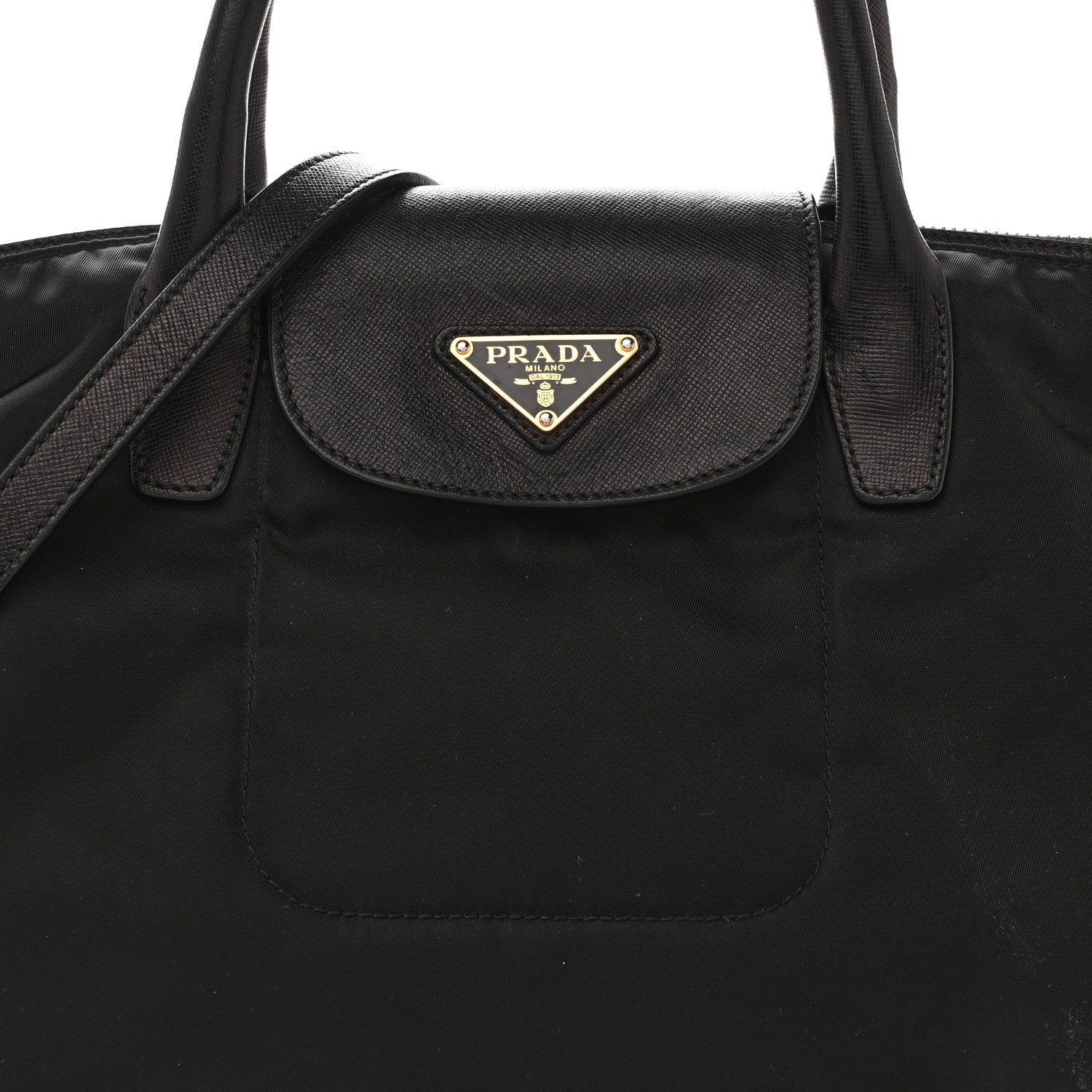 Tessuto Nylon Saffiano Tote Black - Image 9