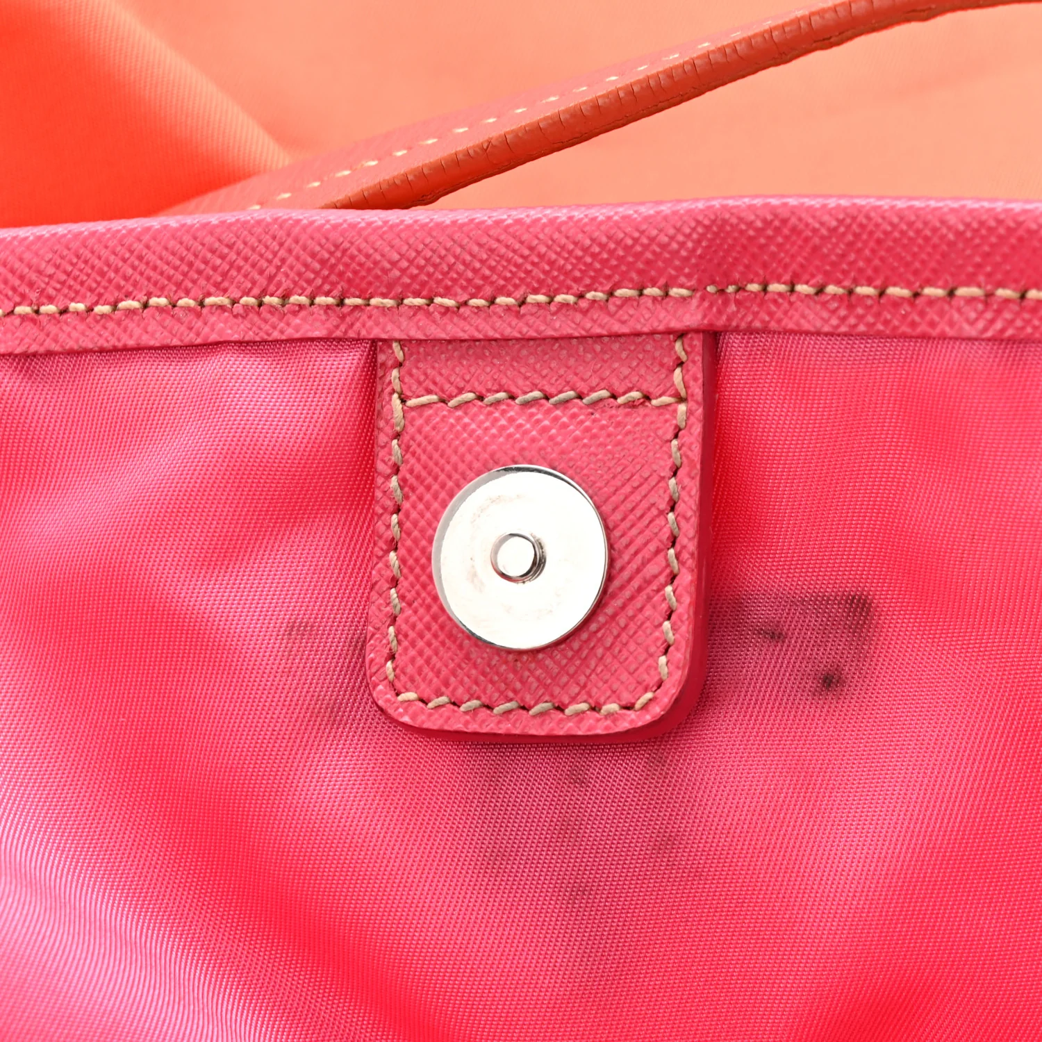 Tessuto Nylon Saffiano Tote Papaya Ibisco - Image 13