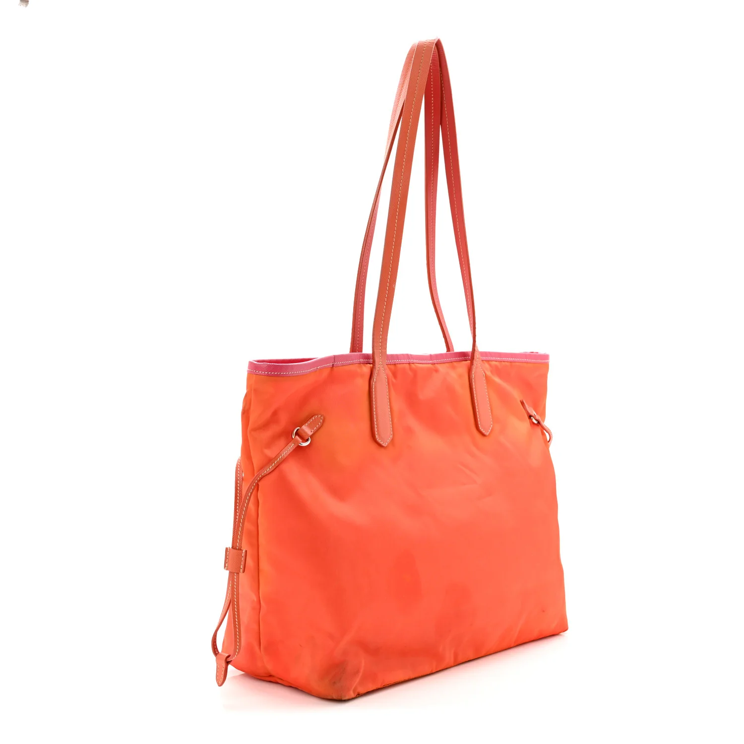 Tessuto Nylon Saffiano Tote Papaya Ibisco - Image 3