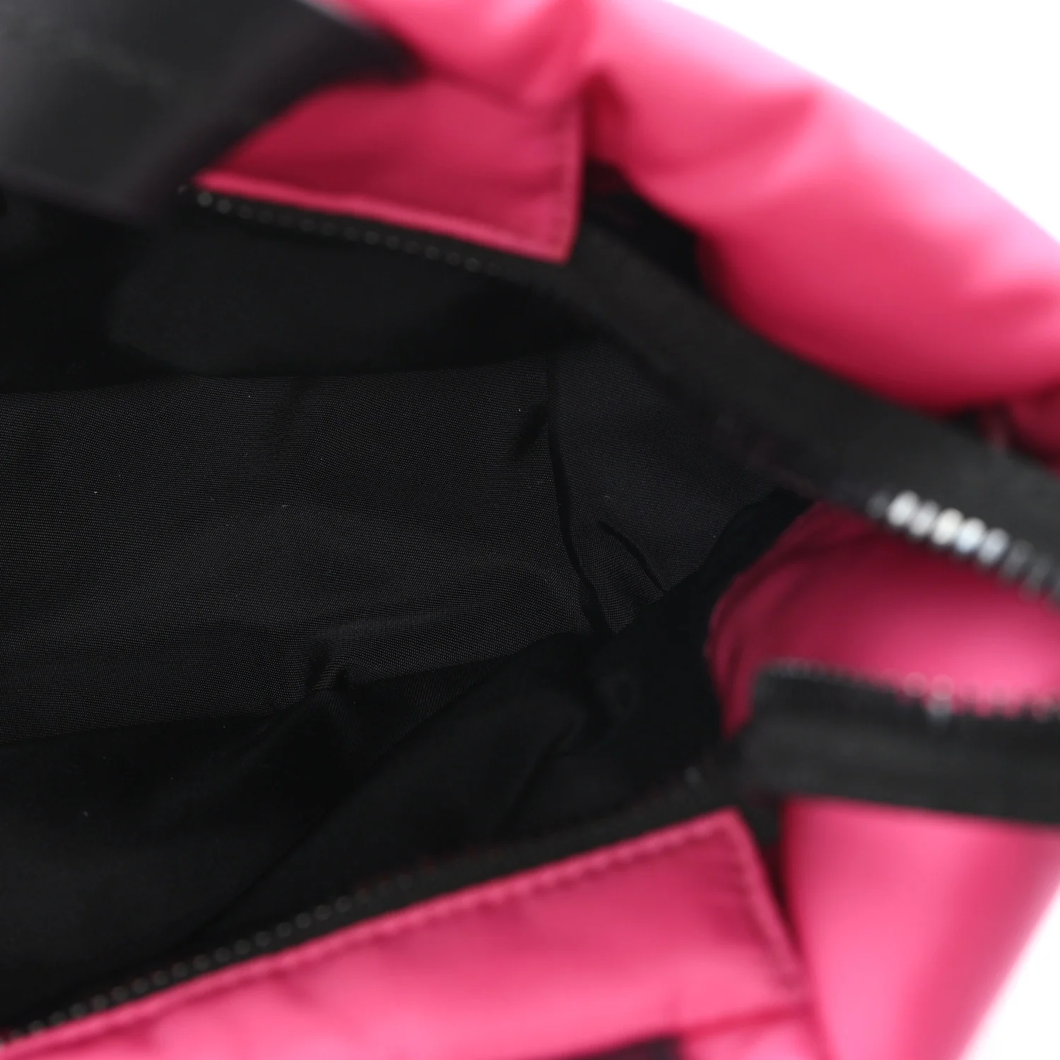 Tessuto Nylon Soft Padded Shopping Tote Fuxia - Image 5