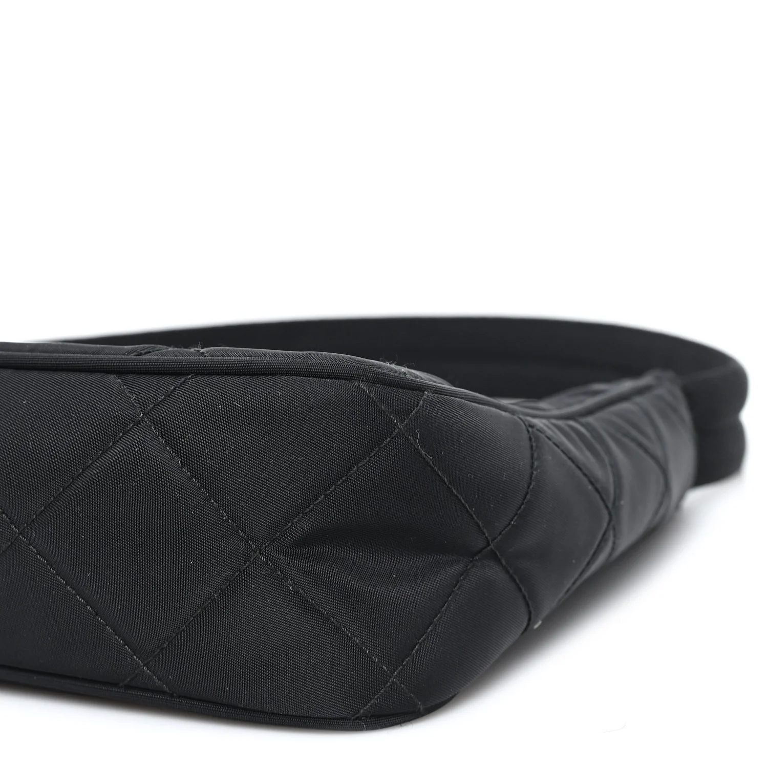 Tessuto Nylon Stitched Shoulder Bag Black - Image 10