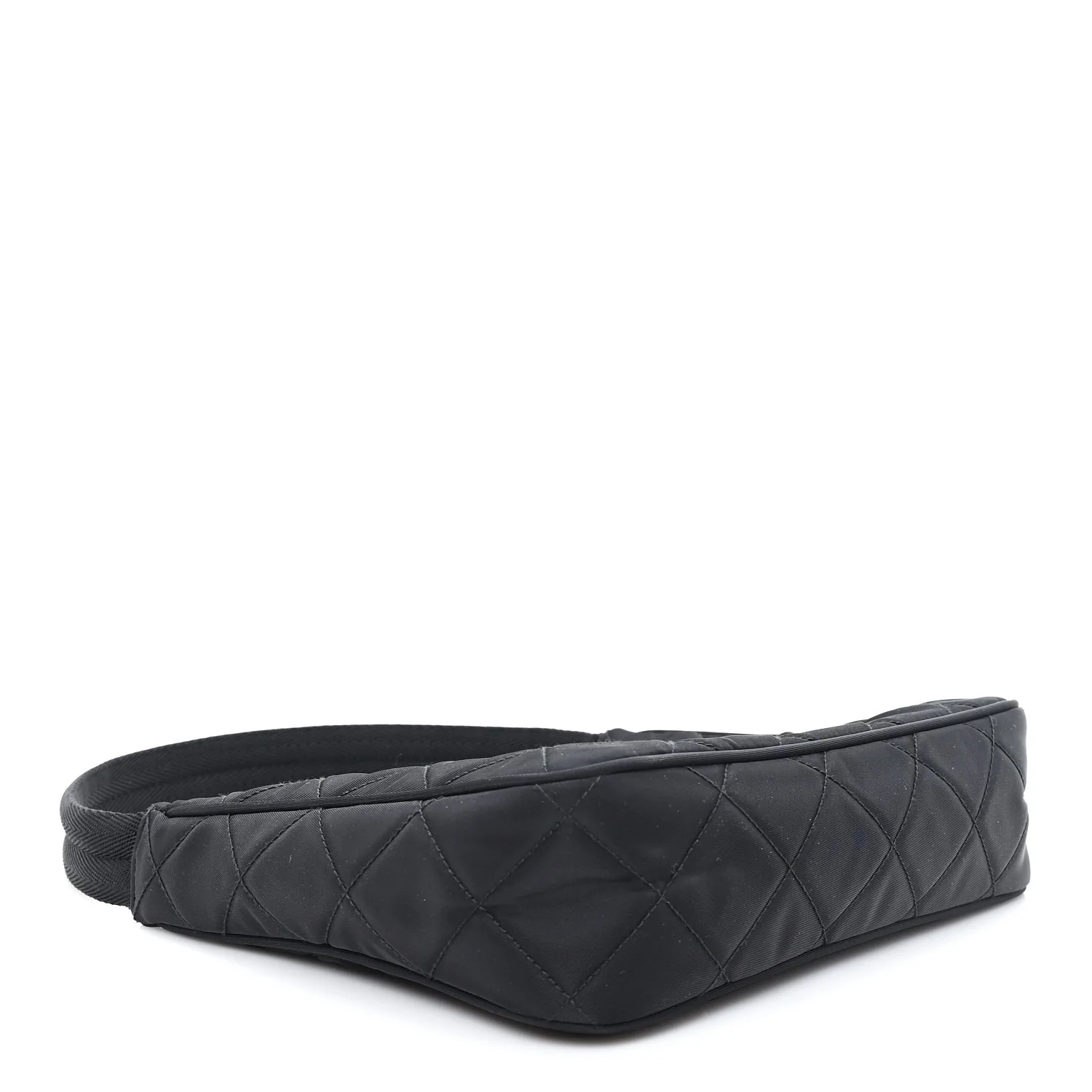 Tessuto Nylon Stitched Shoulder Bag Black - Image 4