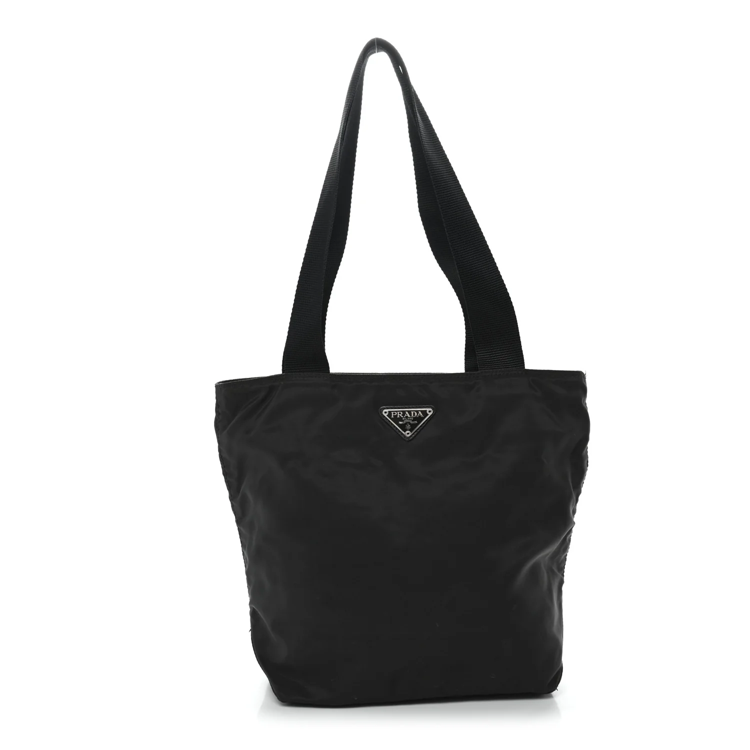 Tessuto Nylon Triangle Tote Mimetico Black