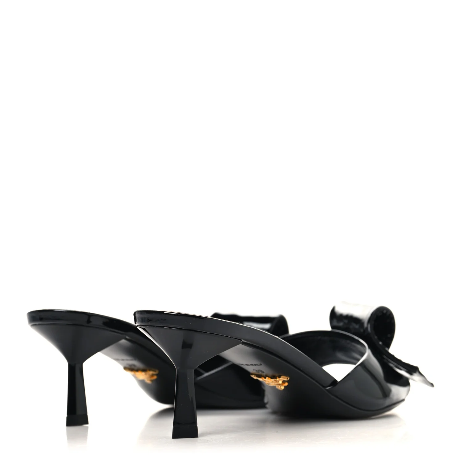 Vernice Crystal Bow Pumps 39 Black - Image 5